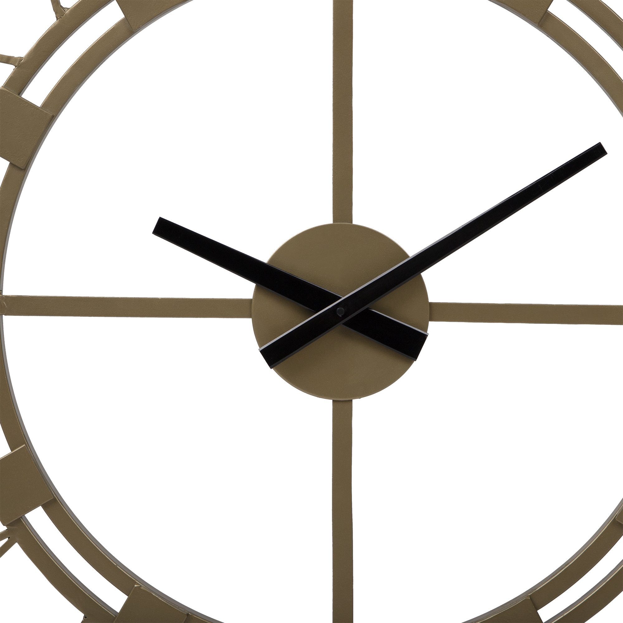 Unikat Uhr Dekorative Dekouhr (Altgold Vintage-Stil) Wanduhr Stockholm im Eisen Ø85cm WOMO-DESIGN rund handgefertigt Design Uhr