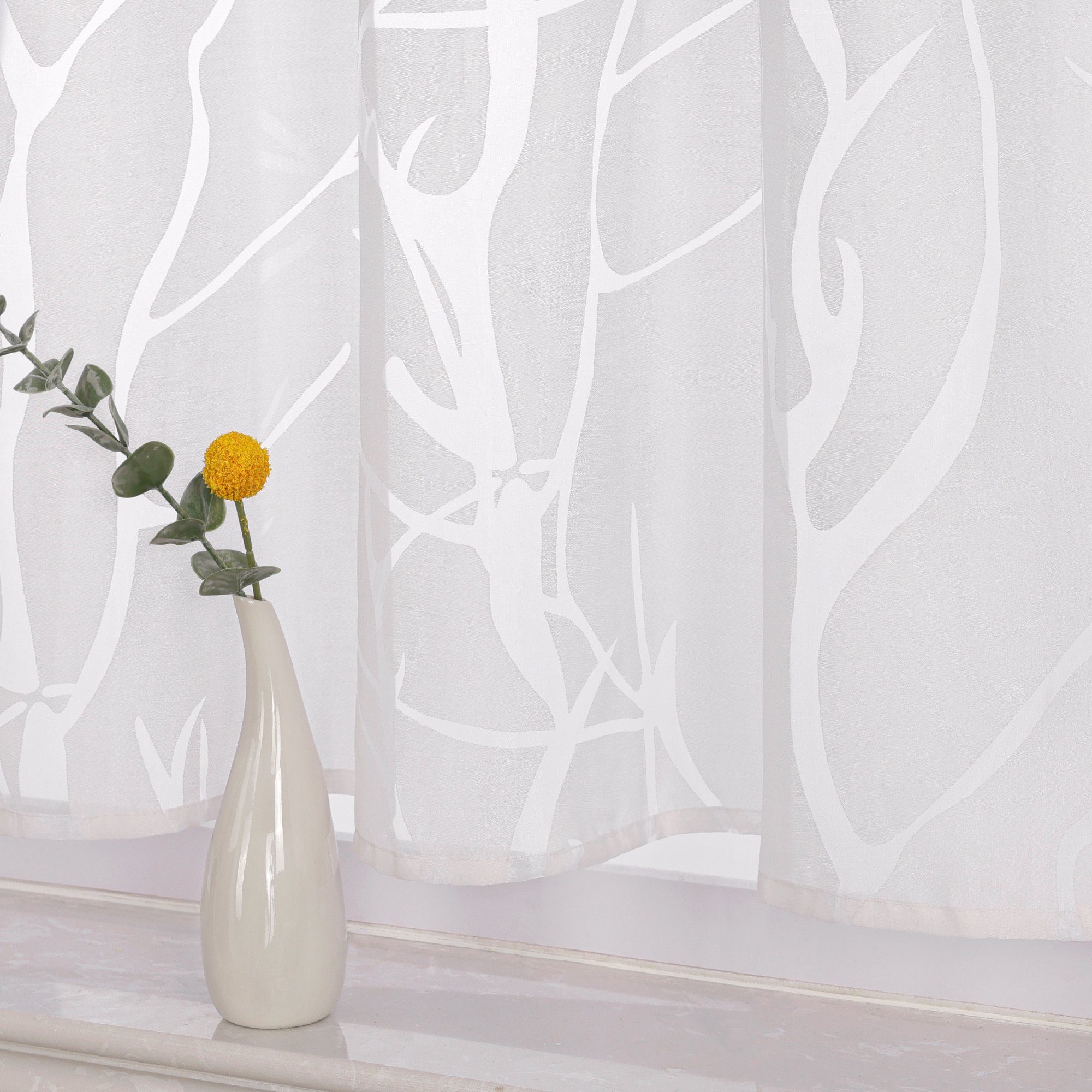 Joyswahl Scheibengardine (1 St), Ösen, halbtransparent, Ausbrenner, Minimal günstig online kaufen