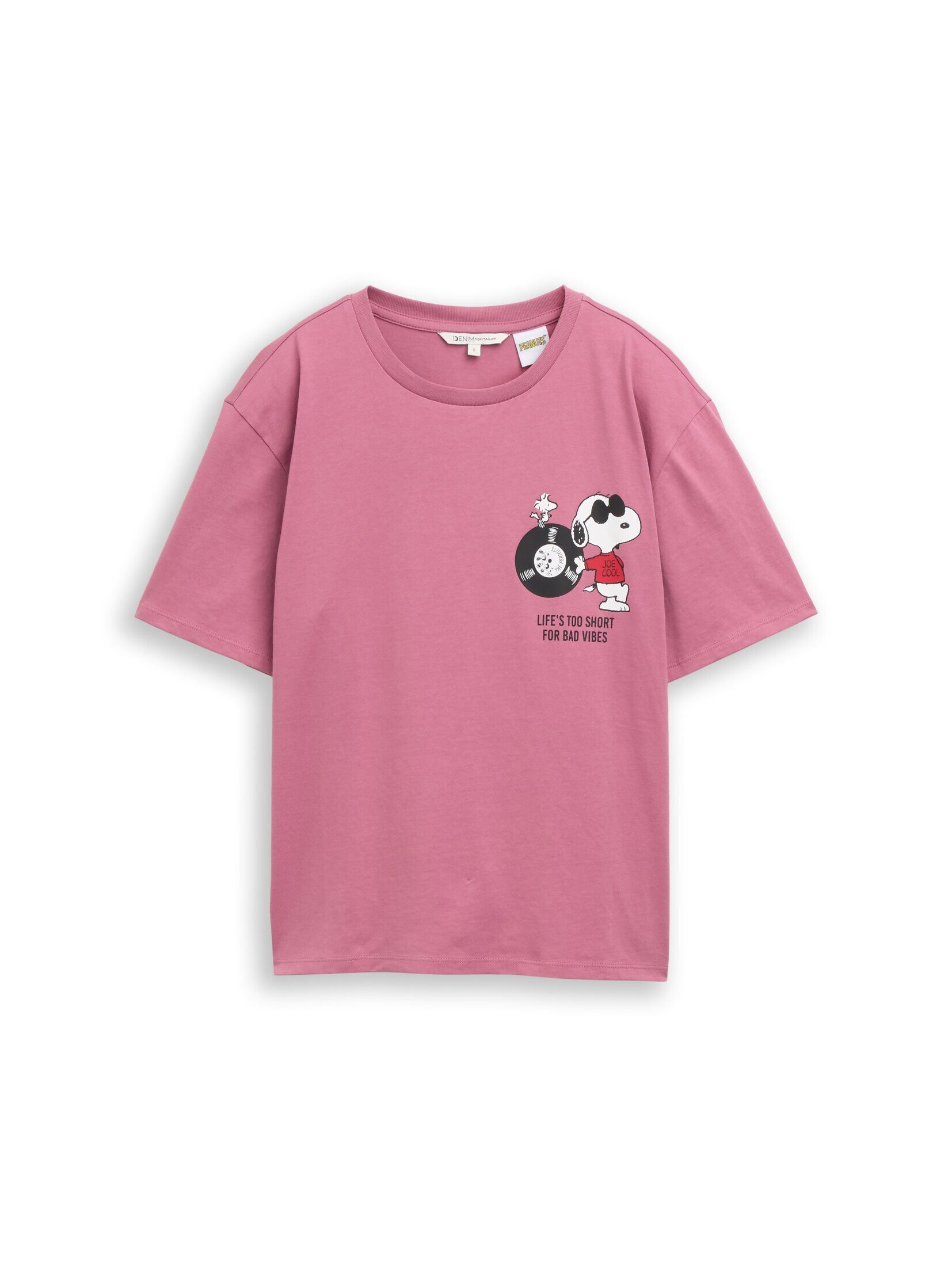 TOM TAILOR Denim T-Shirt T-Shirt (im Einserpack) Boxy Fit T-Shirt mit Snoopy-Print