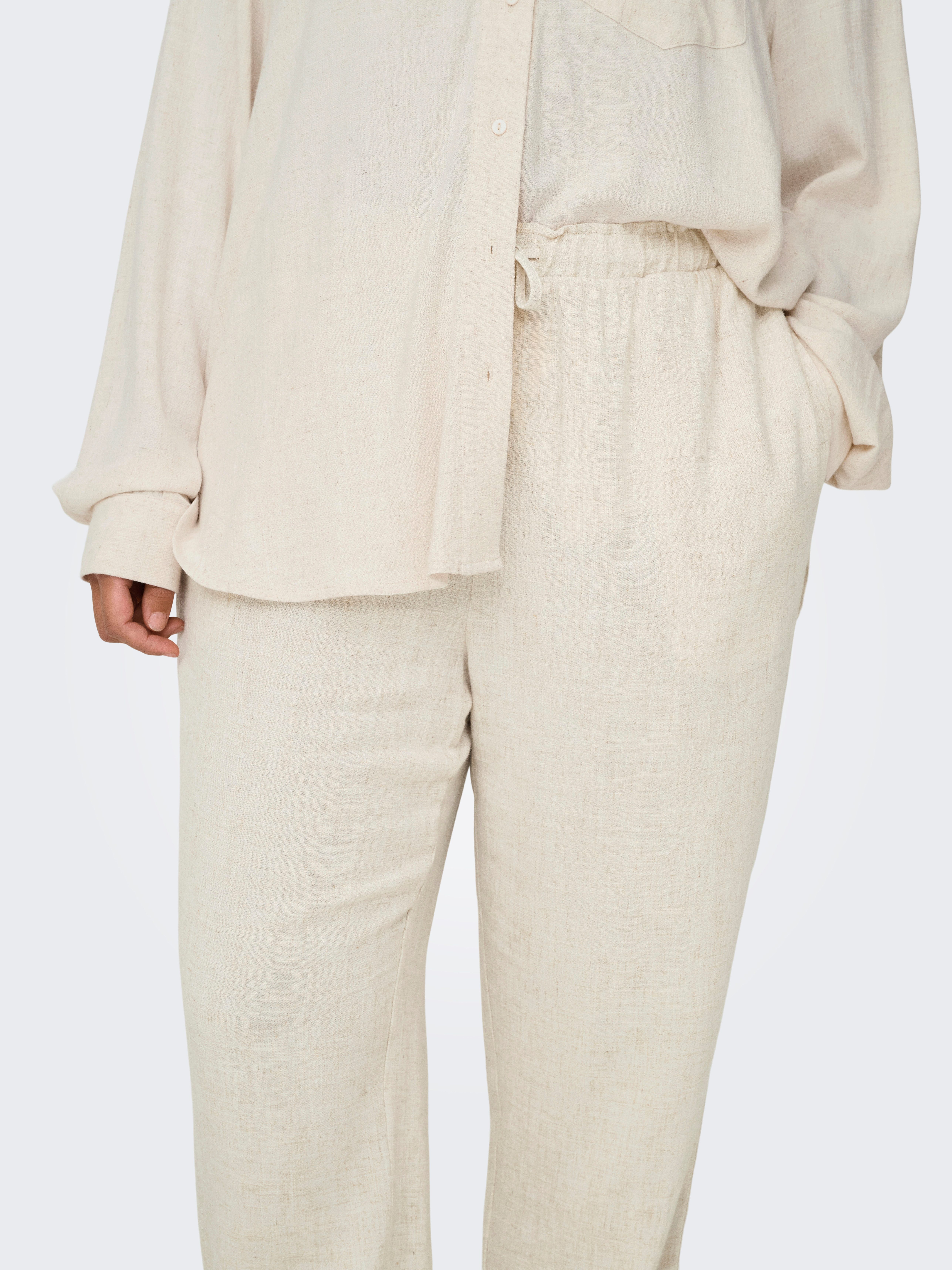 ONLY CARMAKOMA Schlupfhose CARSIESTA HW PULL-UP LINEN BL PNT NOOS günstig online kaufen