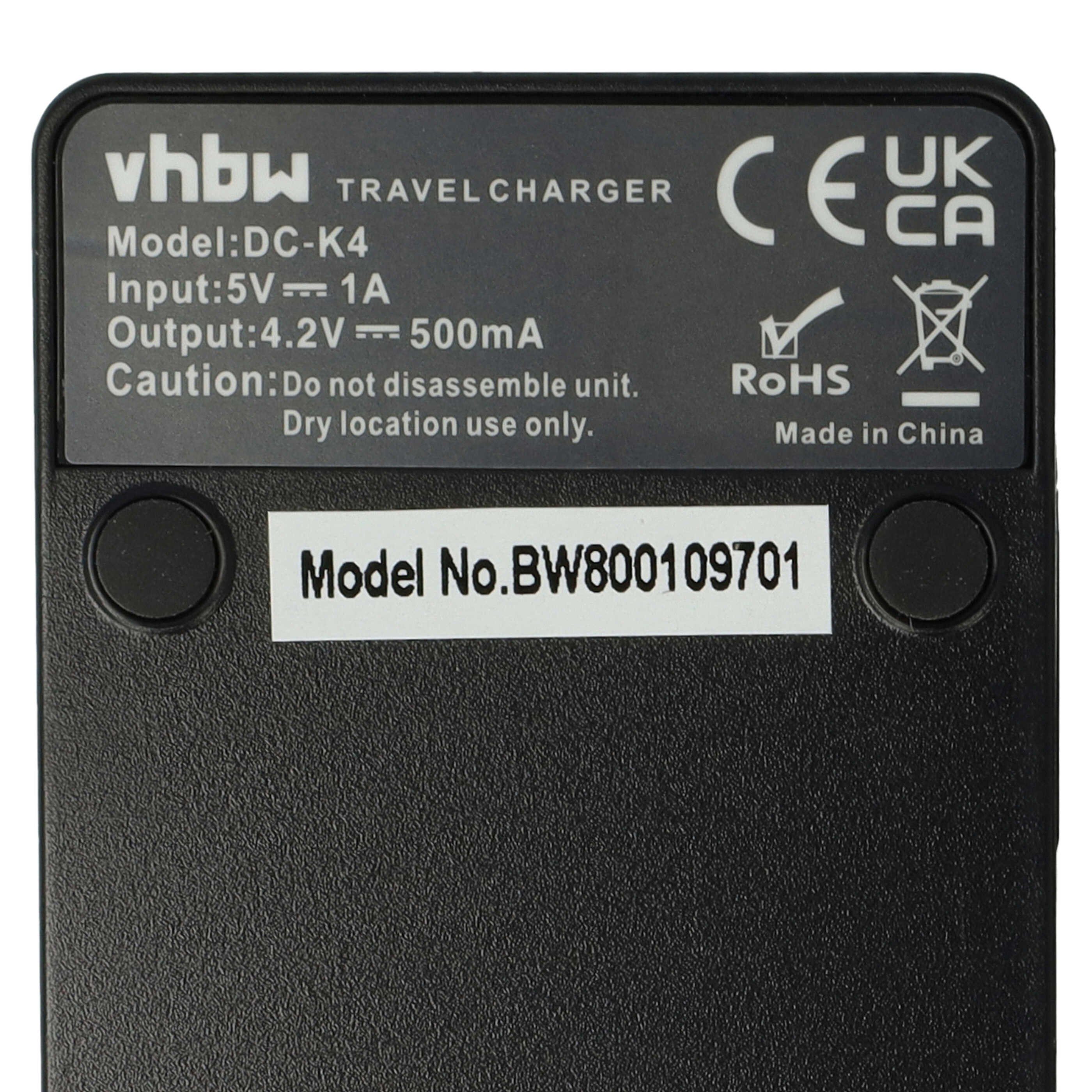 vhbw passend für Samsung WB550, WB600, WB500, WB5500, WB5000, WB350F, WB352 Kamera-Ladegerät (Ladestation zum Laden eines Akkus an jeder USB-Buchse z.B. am PC) – Bild 5 von 5
