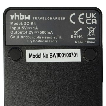 vhbw passend für Silvercrest Action Cam SCAA 5.00 A1 Kamera / Foto DSLR / Kamera-Ladegerät