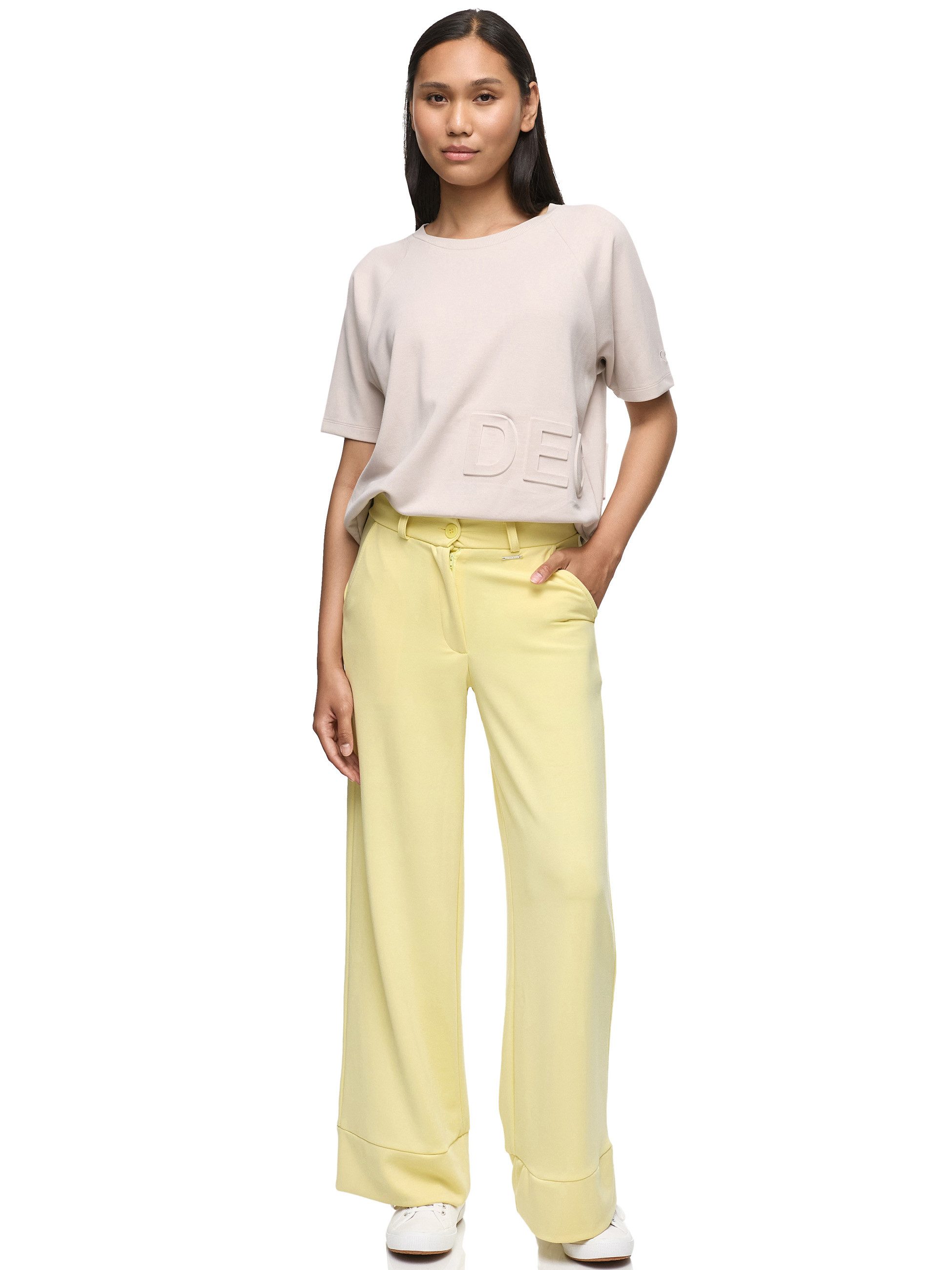 Decay Stoffhose Decay Damenhose mit Knopfverschluss in Unifarbe günstig online kaufen