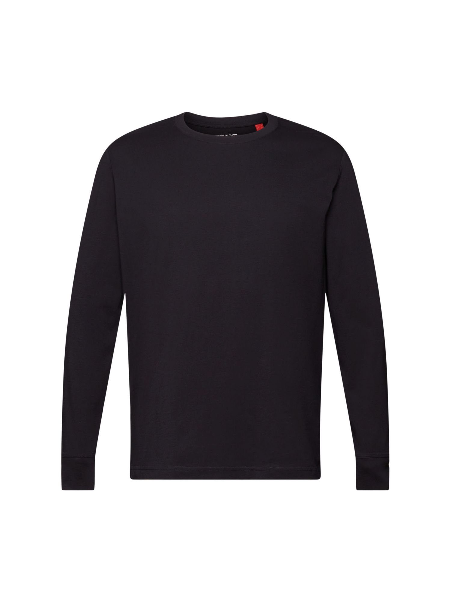Baumwolle 100 Esprit Langarmshirt BLACK aus (1-tlg) Langarm-Top Jersey, %