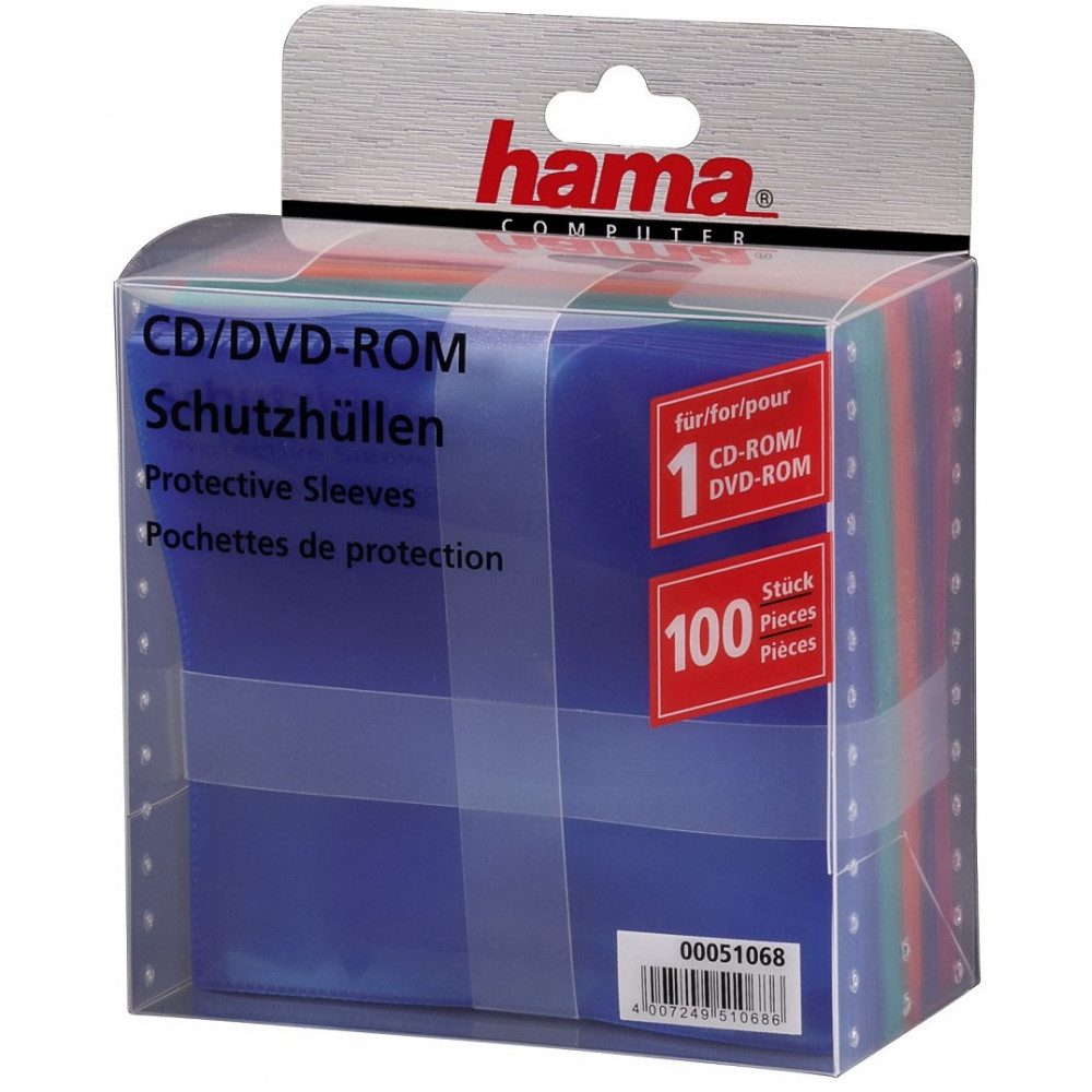 Hama Aufbewahrungsbox Hama CD/DVD-ROM Papierhüllen 100er für Medien ...