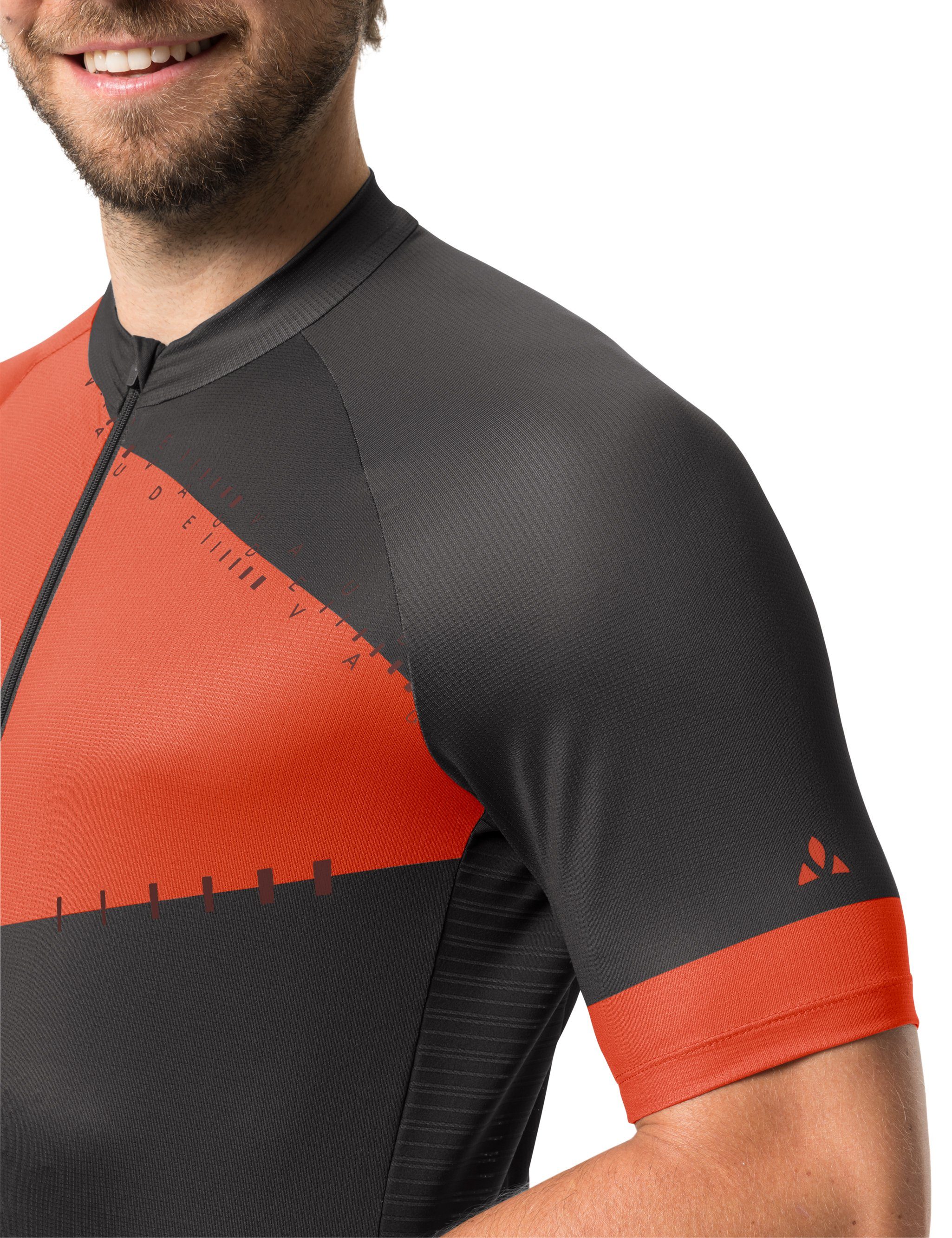 Radtrikot Posta VAUDE FZ glowing Tricot red Men's