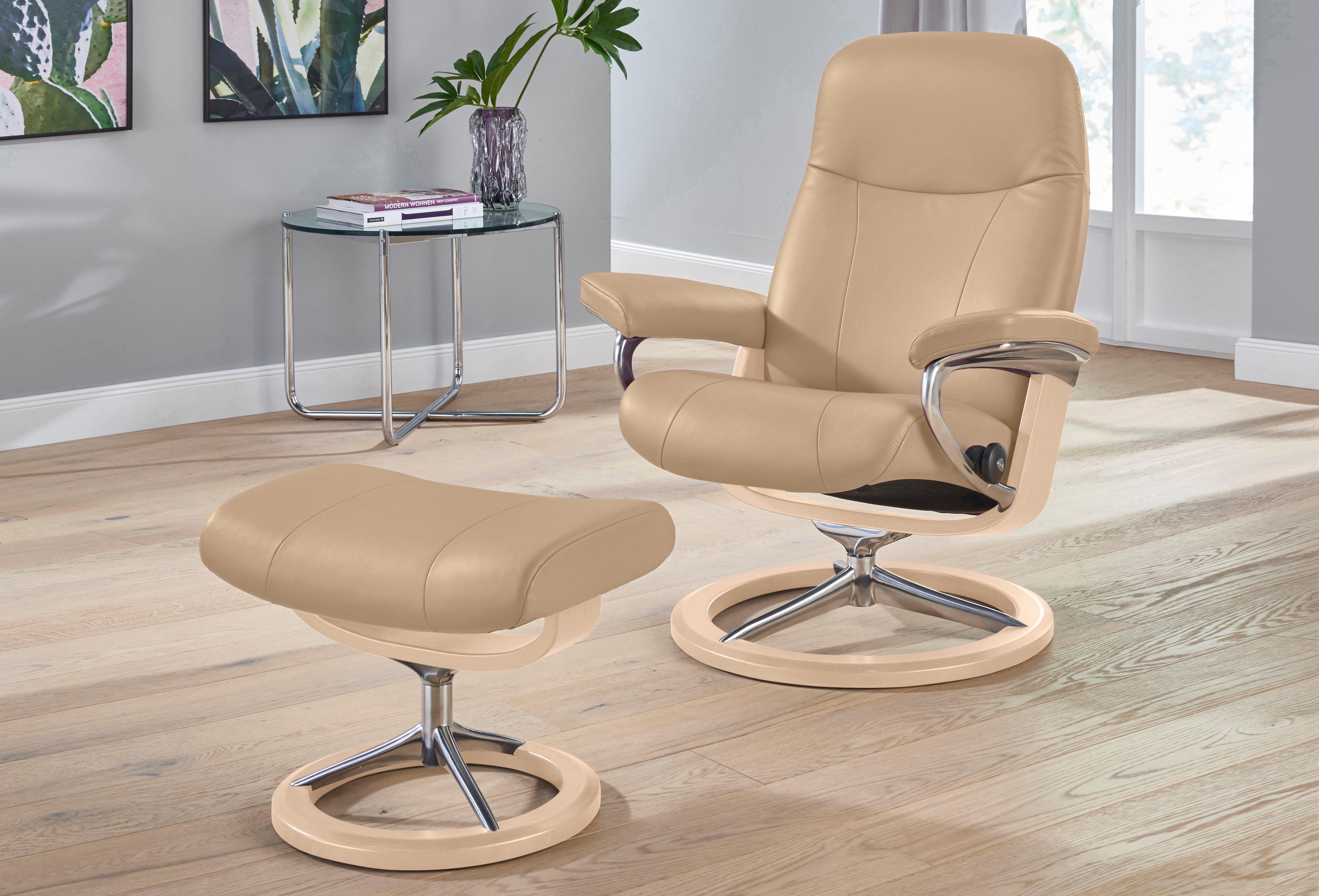 Stressless® Relaxsessel »Garda«, mit Hocker, mit Signature Base, Größe