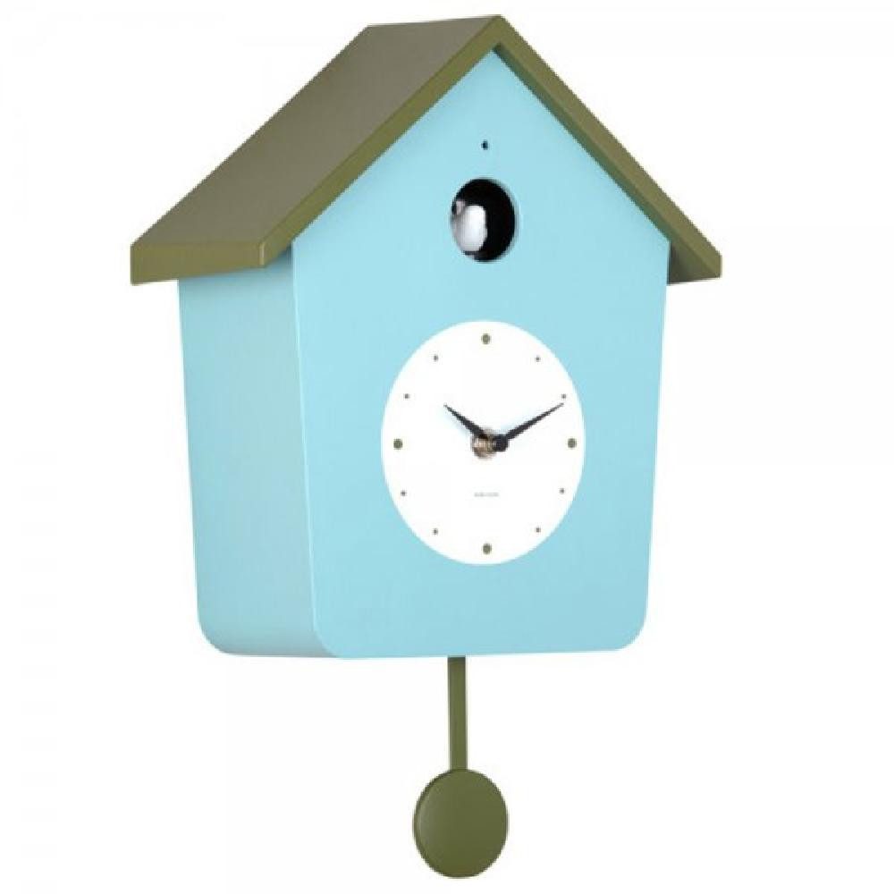 Karlsson Uhr Kuckucksuhr Wall Clock Cuckoo Light Blau Grün günstig online kaufen