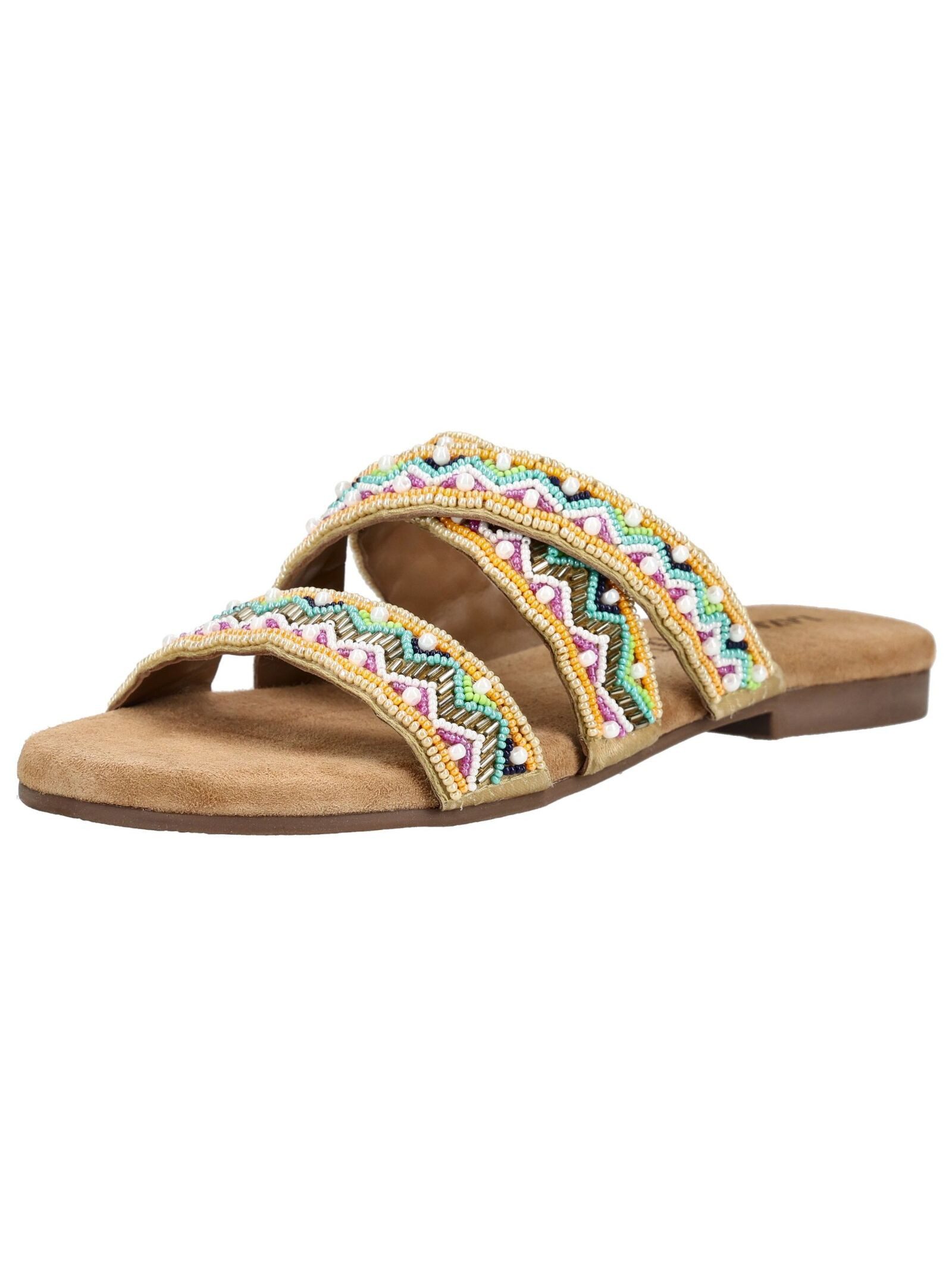 Lazamani Pantoletten Leder/Textil Pantolette