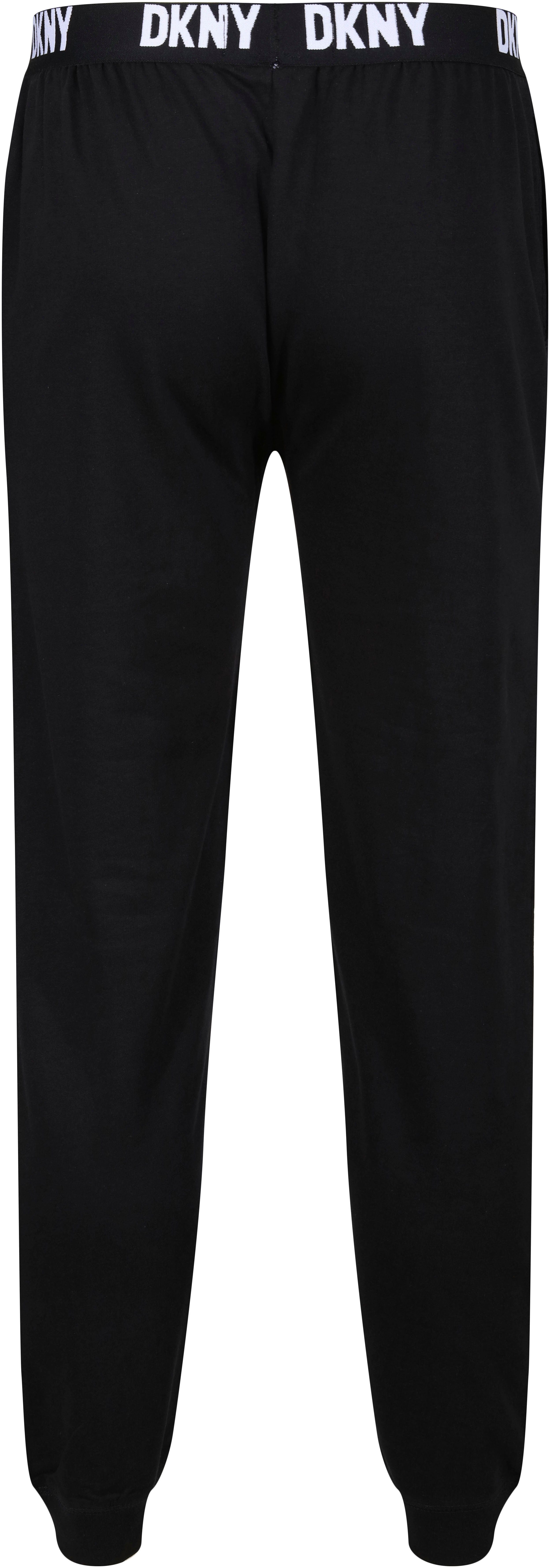Loungepants elastischem Logo-Bündchen black mit DKNY
