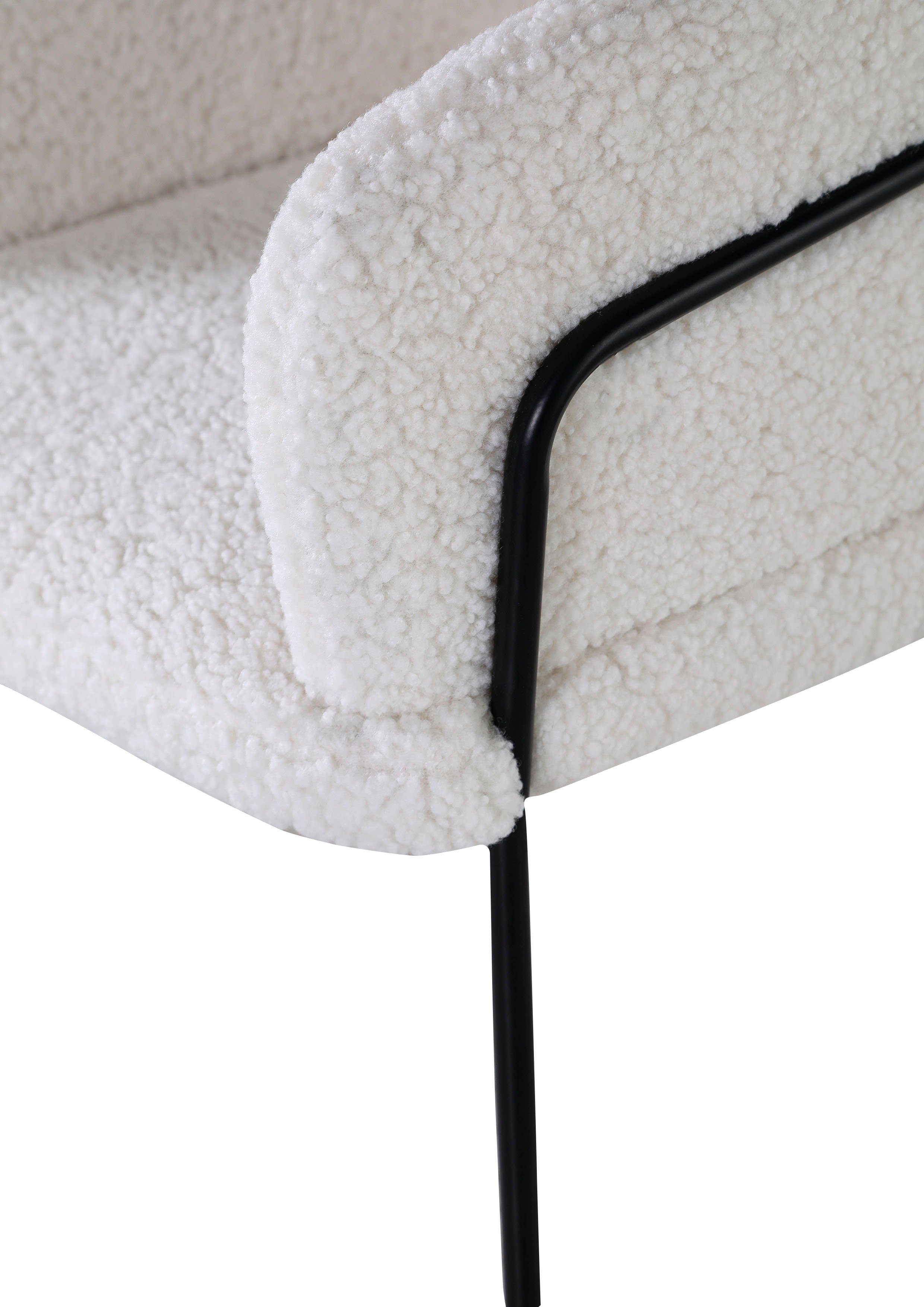 Gutmann Factory Sessel Winchester, mit modernem Teddyfell Bezug