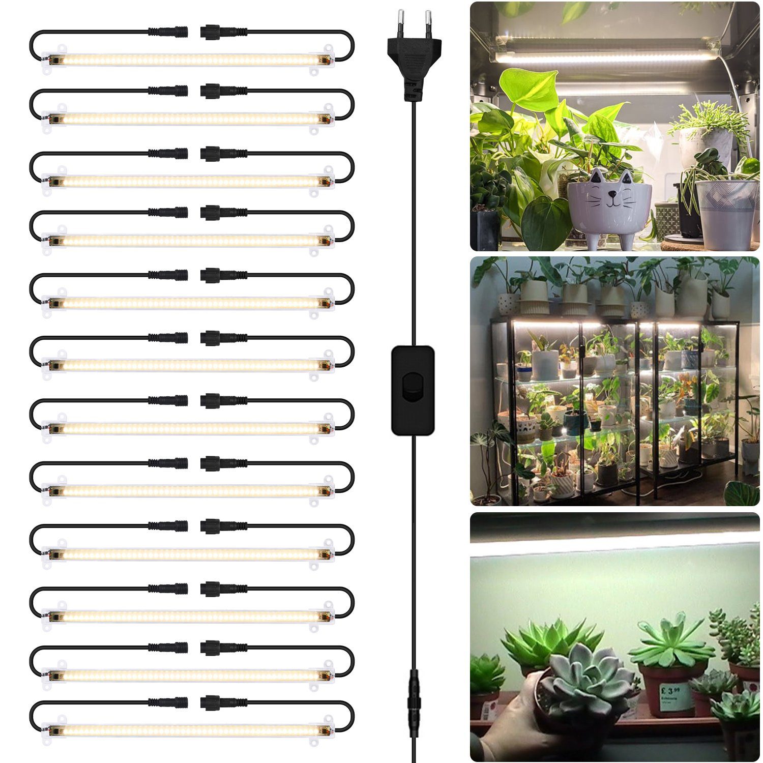 Rosnek Pflanzenlampe 30/50cm, Anschließbar, Sonnenlicht, für günstig online kaufen