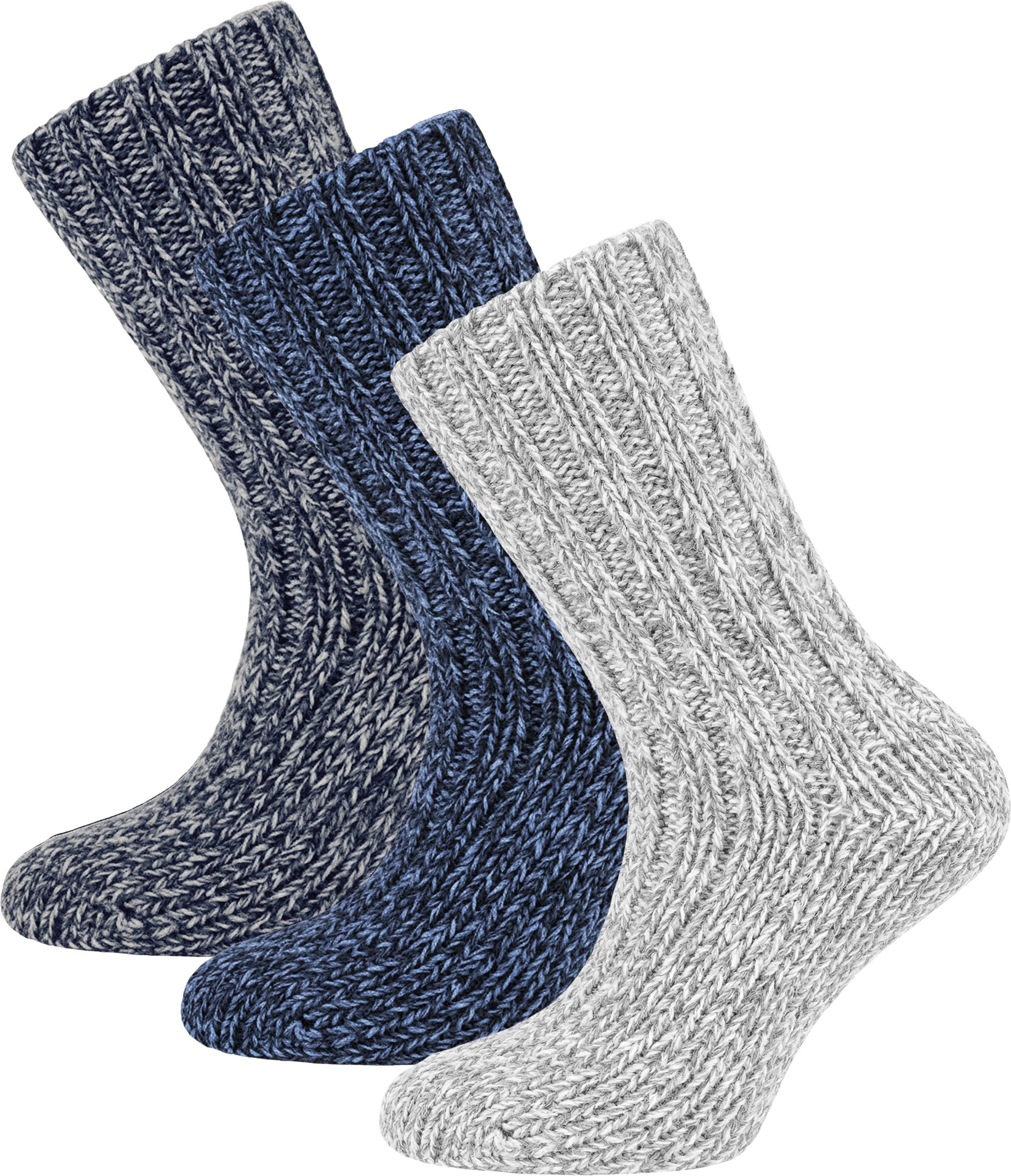 Basicsocken 3 Paar Kinder Norwegersocken mit Schafwolle