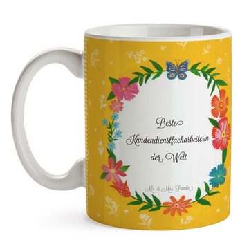 Mr. & Mrs. Panda Tasse Kundendienstfacharbeiterin - Geschenk, Schenken, Kaffeetasse, Abschlu, Keramik
