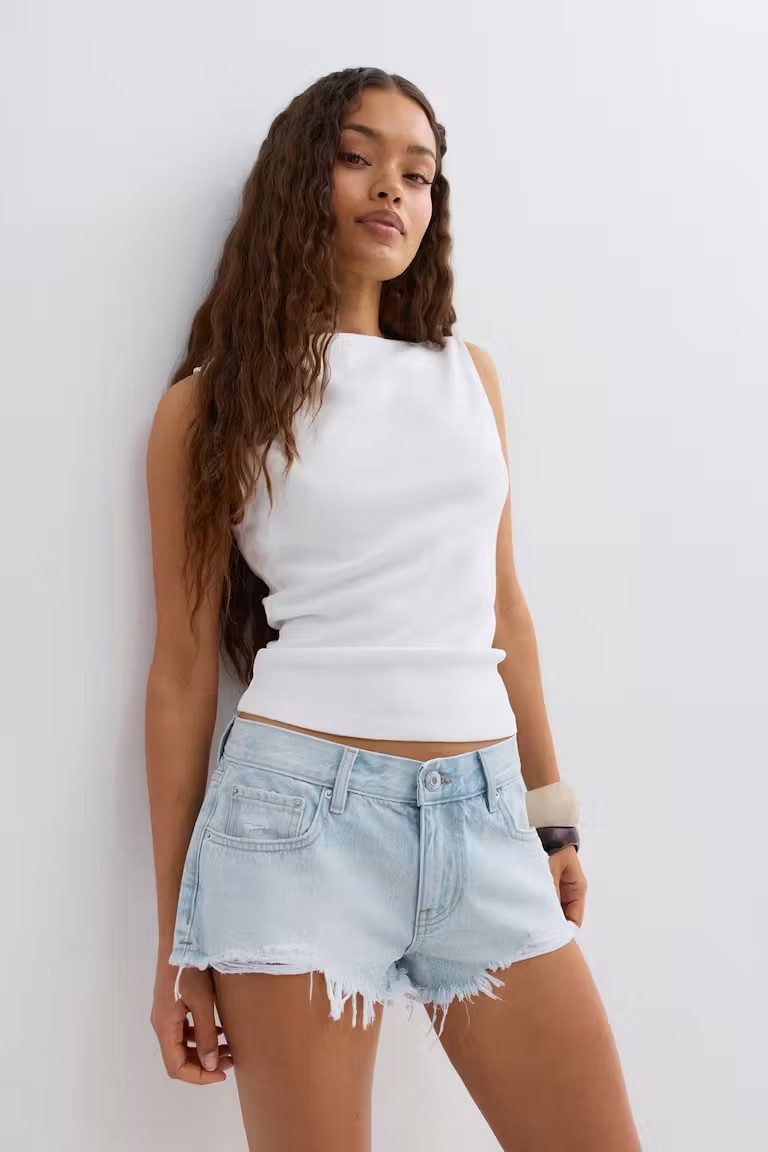 Gina Tricot Shorts Glow low denim shorts - Low Waist Jeansshorts - Damen Shorts