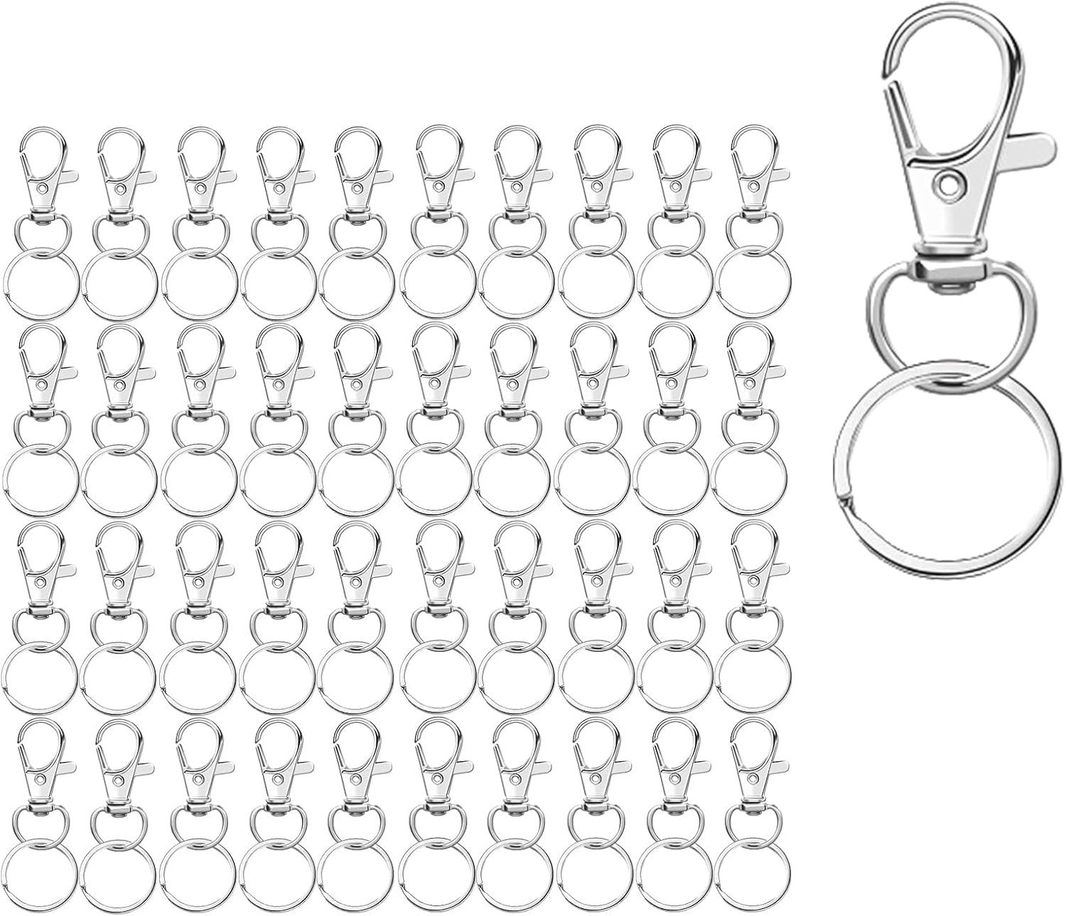 Karabiner Schlüsselring Edelstahl Klein 40 Stück Karabiner Schlüsselanhänger