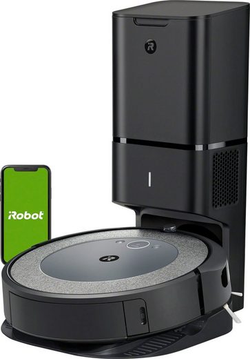 iRobot Saugroboter Roomba® i3+ (i3558) WLAN-fähiger Saugroboter mit automatischer Absaugstation, Ideal für Allergiker mit zusätzlichem Filter und Anti-Allergen Beutel, zwei Gummibürsten für alle Böden