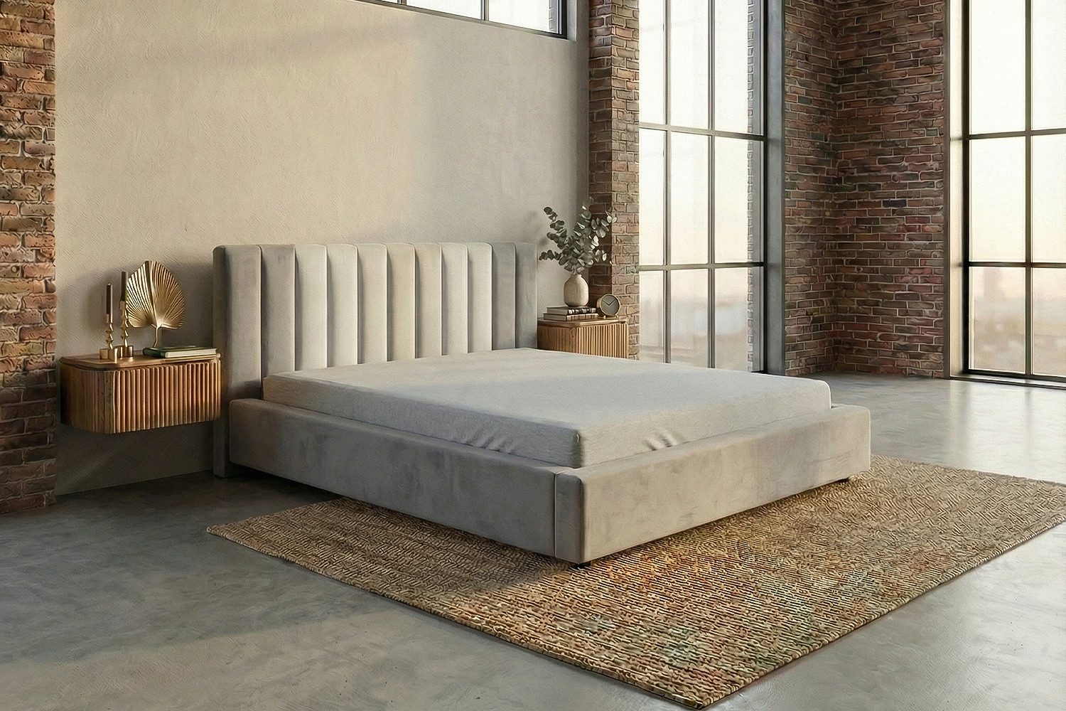 KAWOLA Polsterbett CATTURA Velvet - Modernes Design - Schlafzimmer Highlight, Inklusive Lattenrost 3-fach höhenverstellbar - Stil trifft Komfort