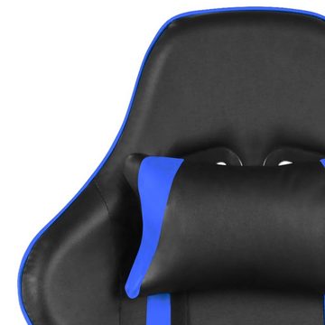 furnicato Gaming-Stuhl mit Fußstütze Drehbar Blau PVC (1 St)