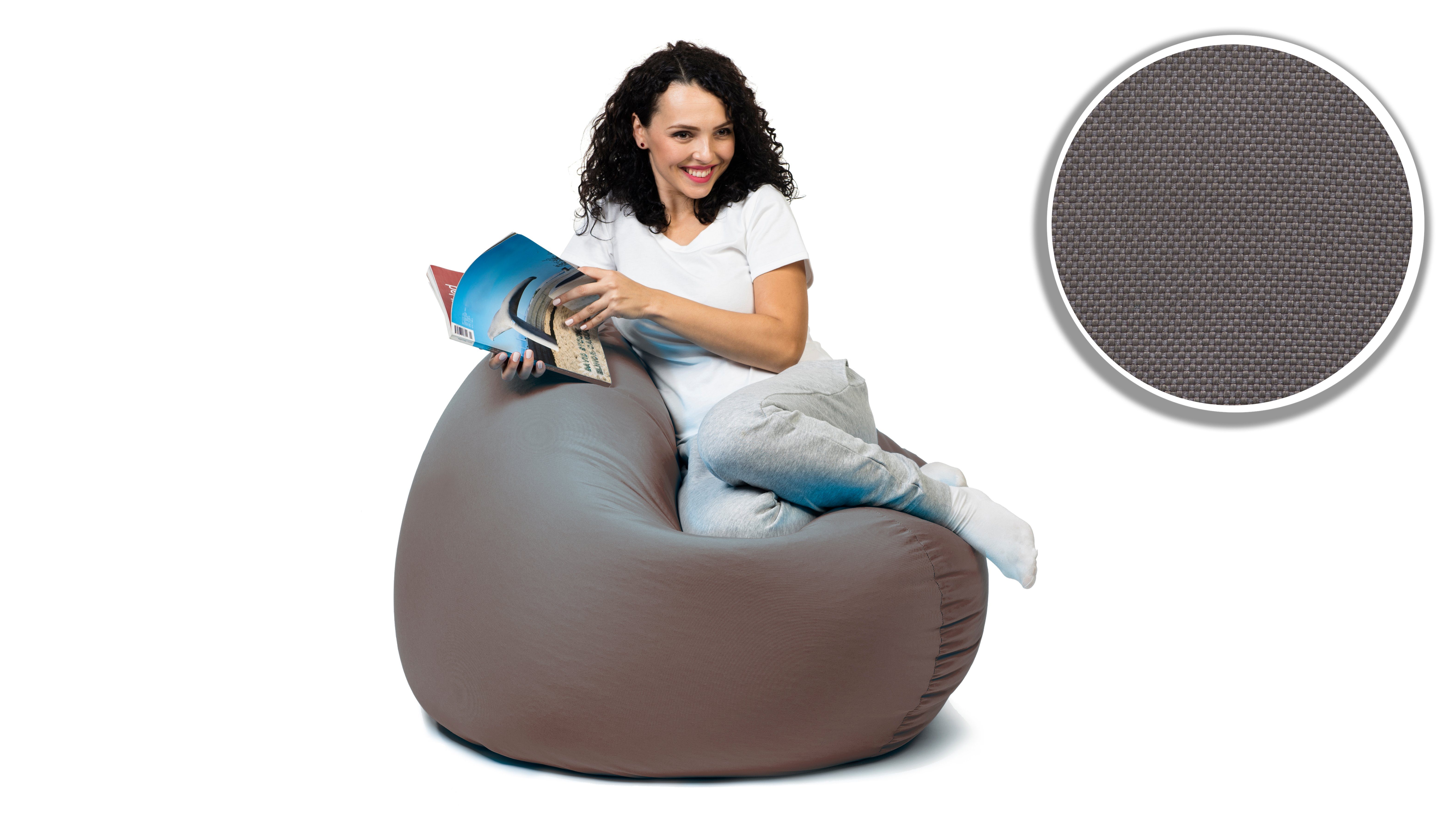 sunnypillow Sitzsack mit Styropor Füllung Outdoor & Indoor für Kinder und Erwachsene – Bild 5 von 5