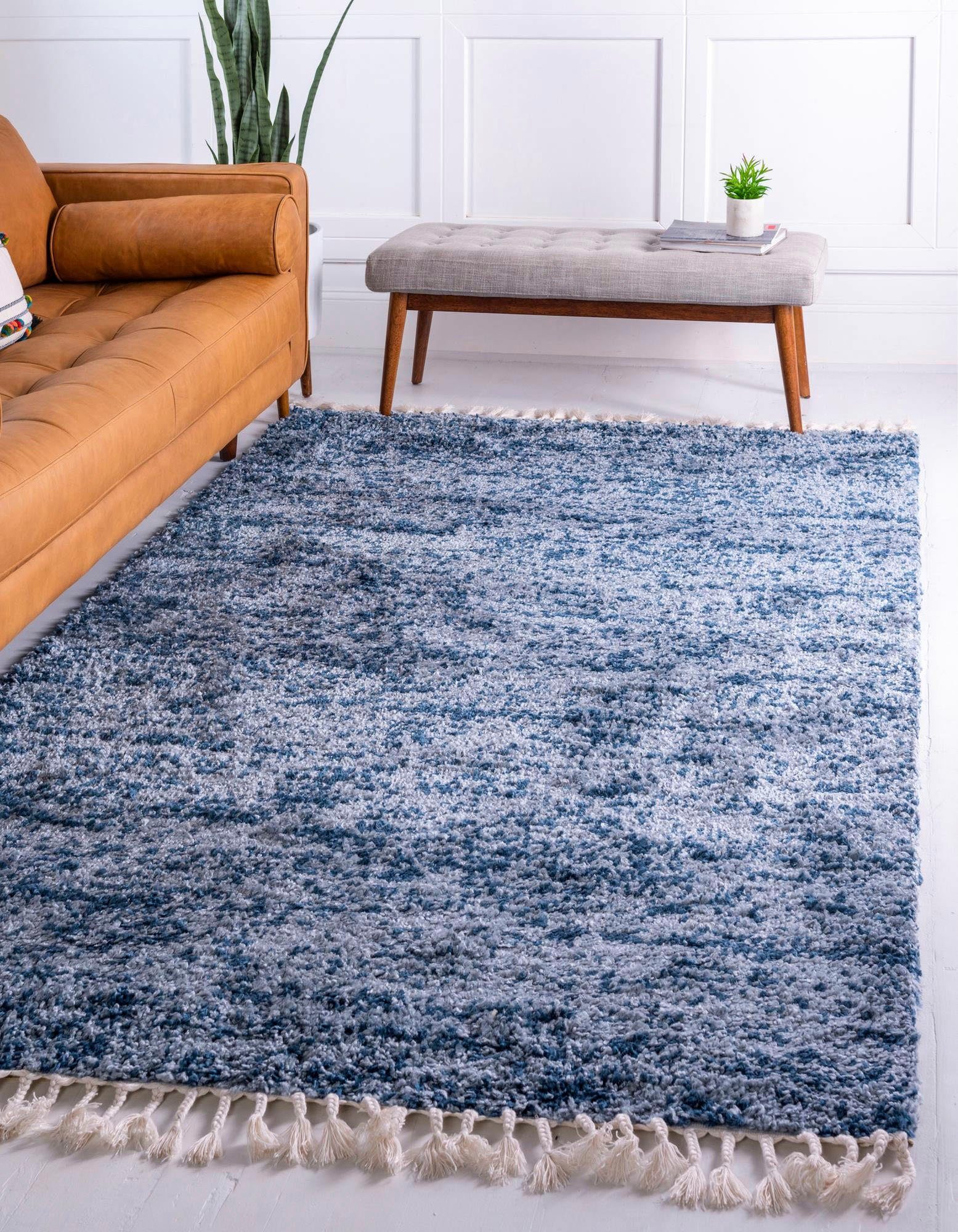 Myflair Möbel & Accessoires Hochflor-Teppich Top Shag, LAGERRÄUMUNG, rechteckig, Höhe: 32 mm, gewebt, melierte Optik, weich & kuschelig, mit Fransen