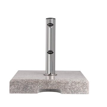 Sekey Betonschirmständer 25kg Sonnenschirmständer Granit Balkonschirmständer mit Edelstahlrohr, für Stöcke bis Ø 38 mm