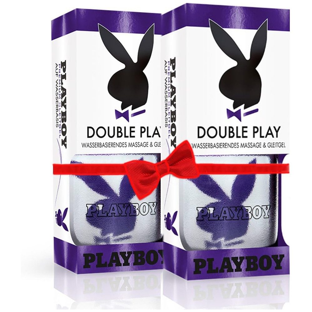 PLAYBOY Gleitgel Premium Gleitgel Wasserbasis, Massage- & Erotik DOUBLE PLAY 88,7 ml, 2-tlg.
