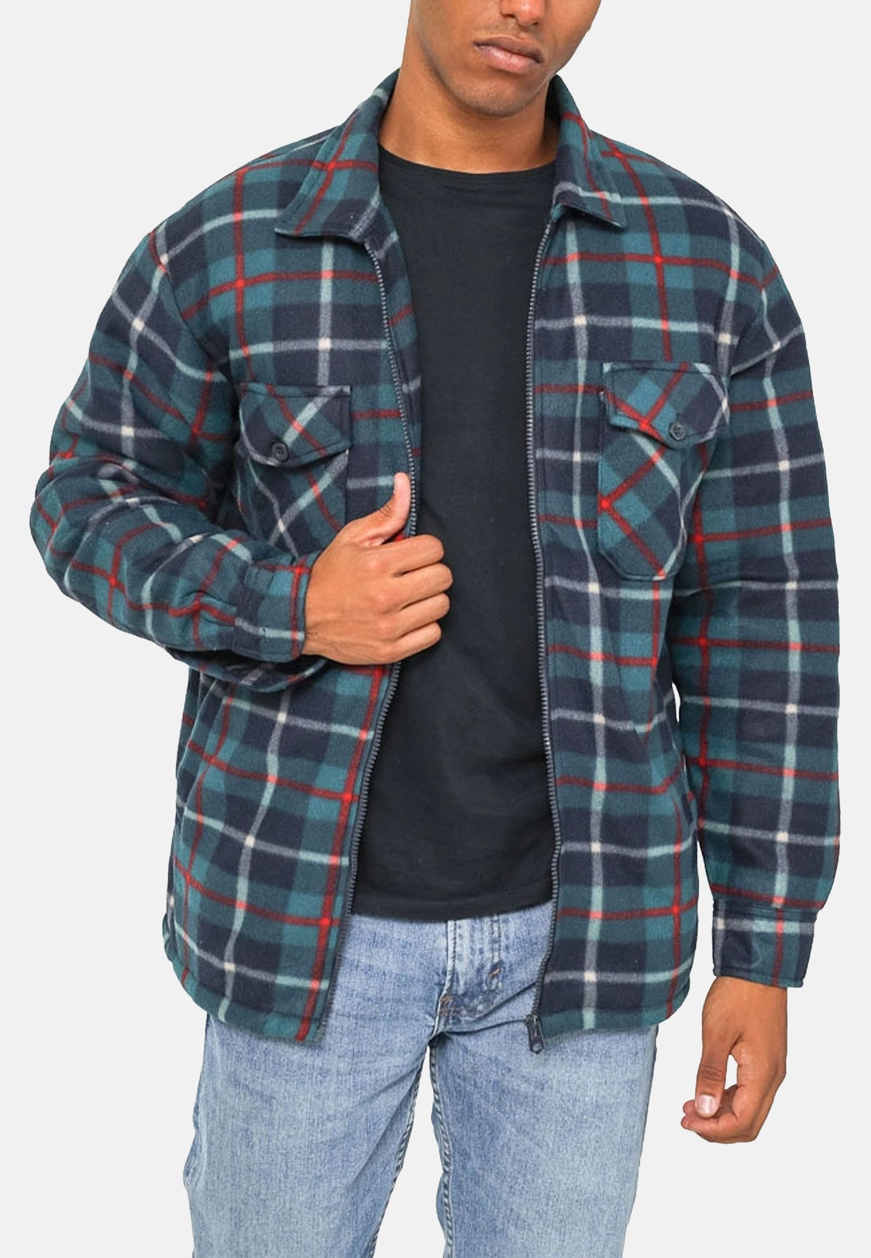 Egomaxx Blouson Fleece Holzfäller Kariert Gefüttert günstig online kaufen