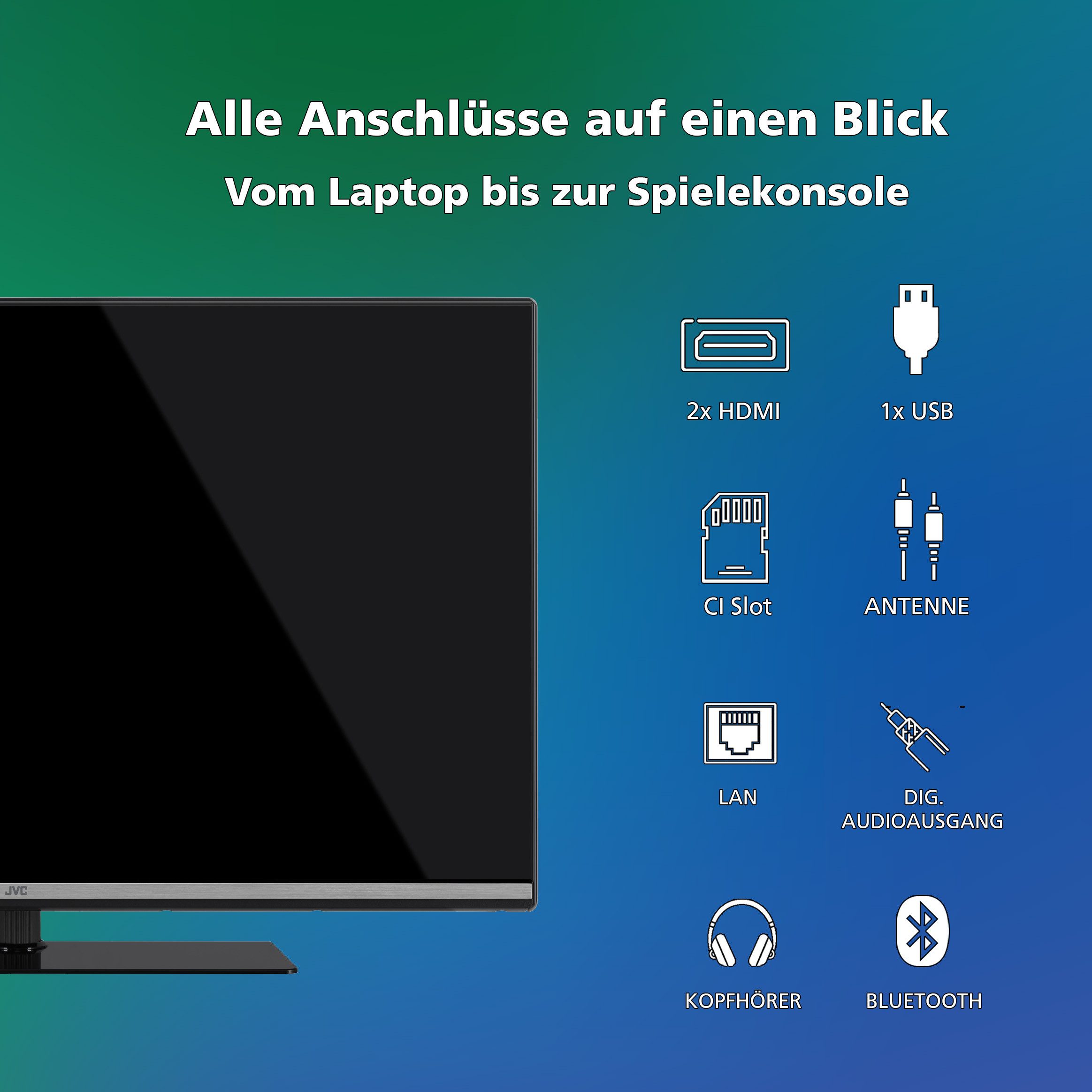 JVC LT-32VQF555D QLED-Fernseher (80 cm/3...