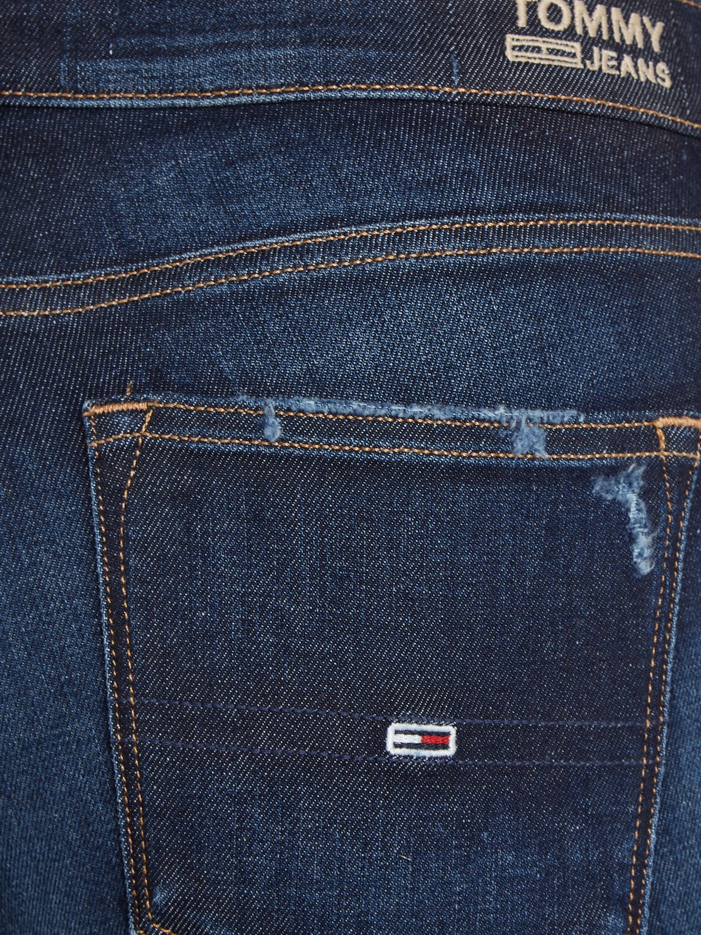Jeans Jeans Markenlabel mit Denim_dark Skinny-fit-Jeans Tommy Tommy