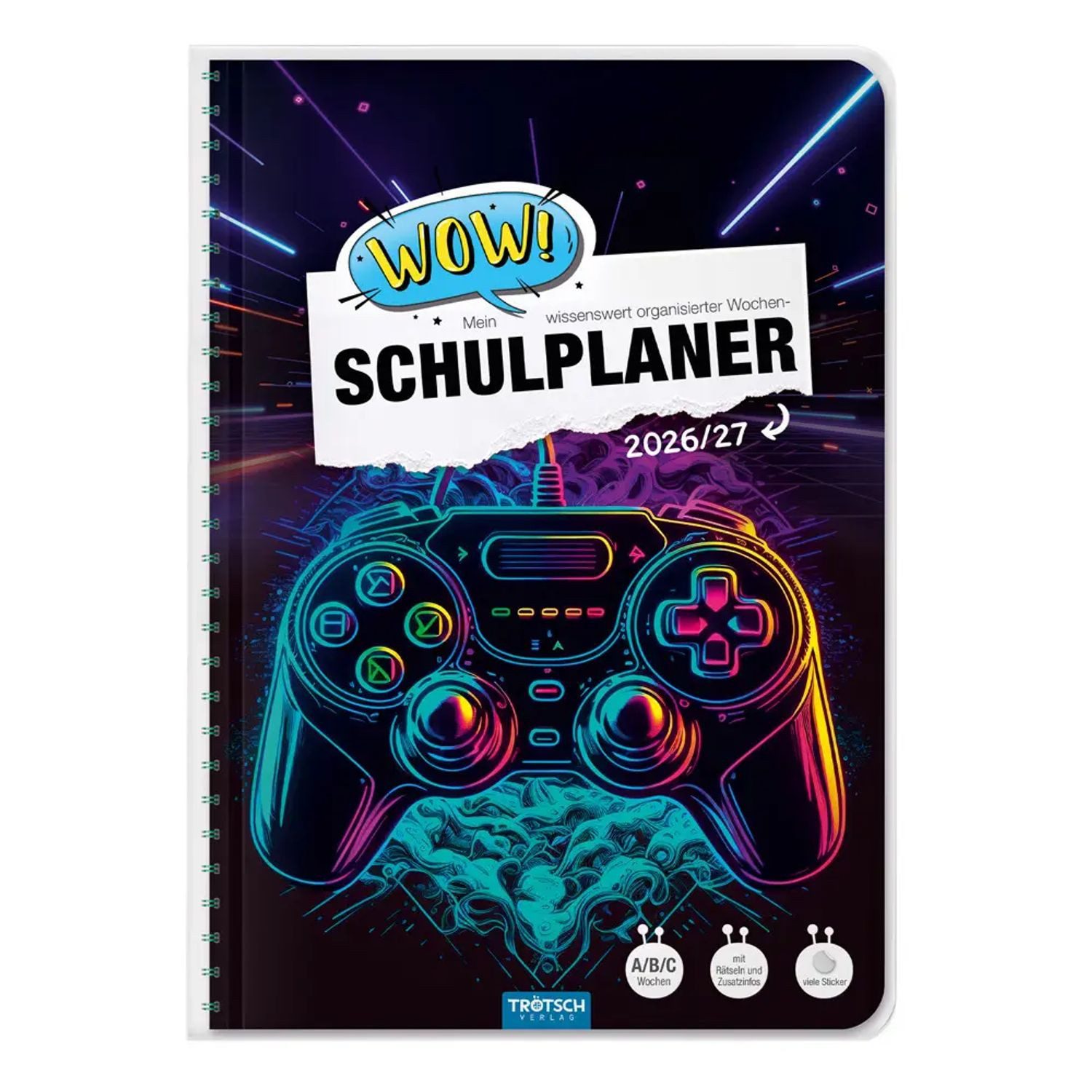 Trötsch Verlag Schülerkalender TRÖTSCH - Schulplaner WOW Gaming 26/27