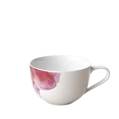 Villeroy & Boch Tasse Rose Garden Kaffeetasse, 300 ml, weiß/rosa, Porzellan