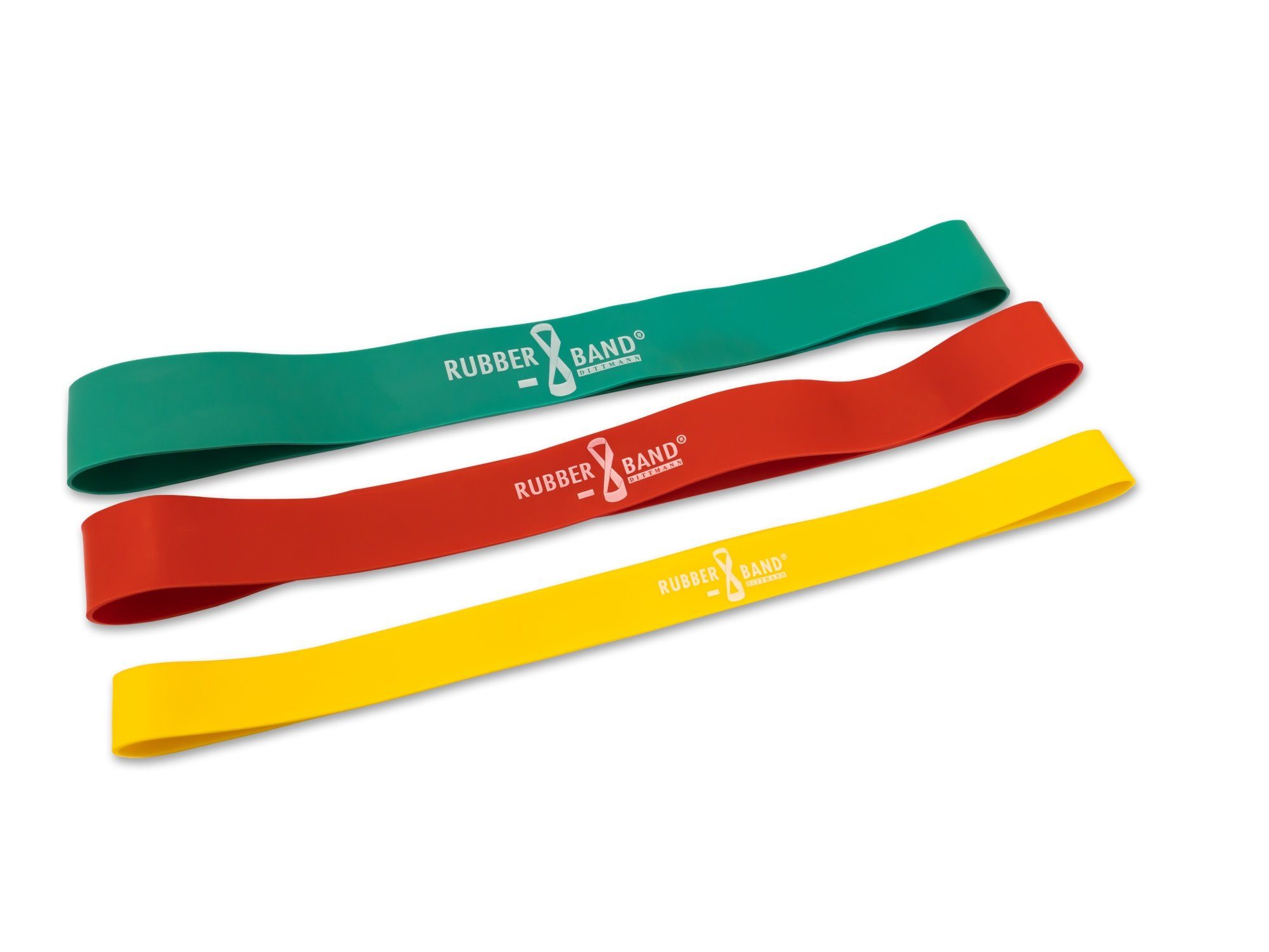 Dittmann Trainingsbänder Rubberband mit Logo, mittlere Stärke