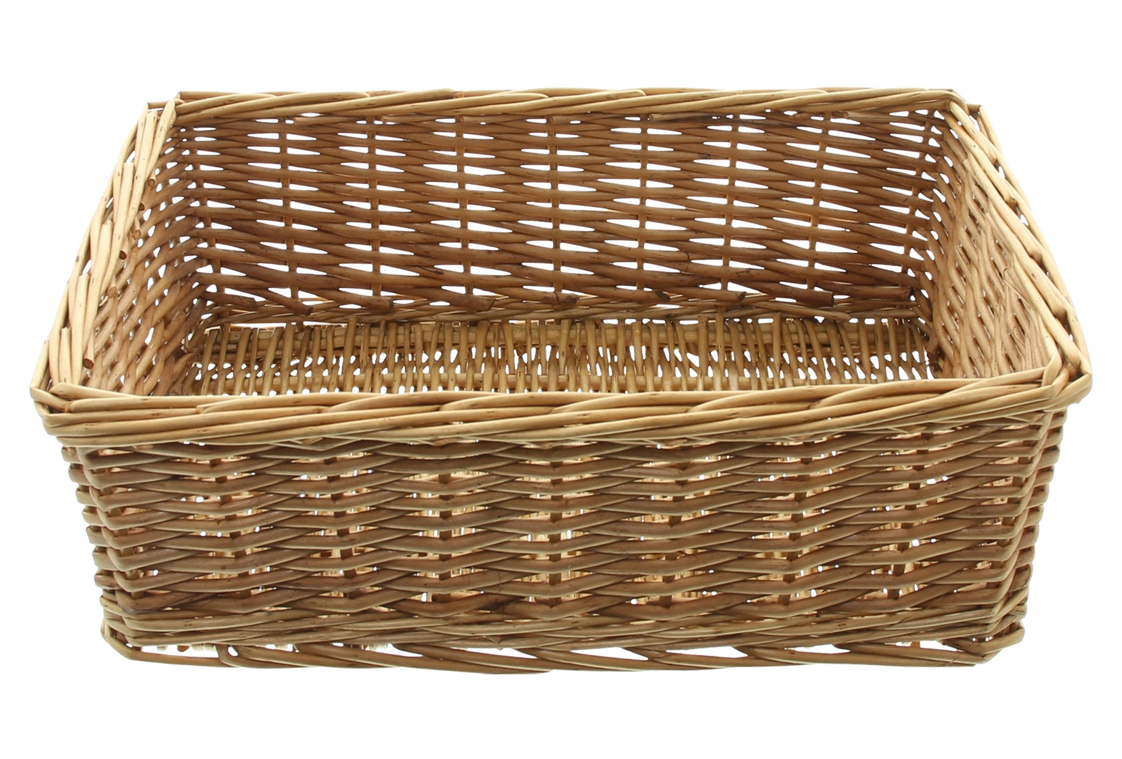 Frank Flechtwaren Allzweckkorb Regalkorb Natur Vollweide 30x20x10cm