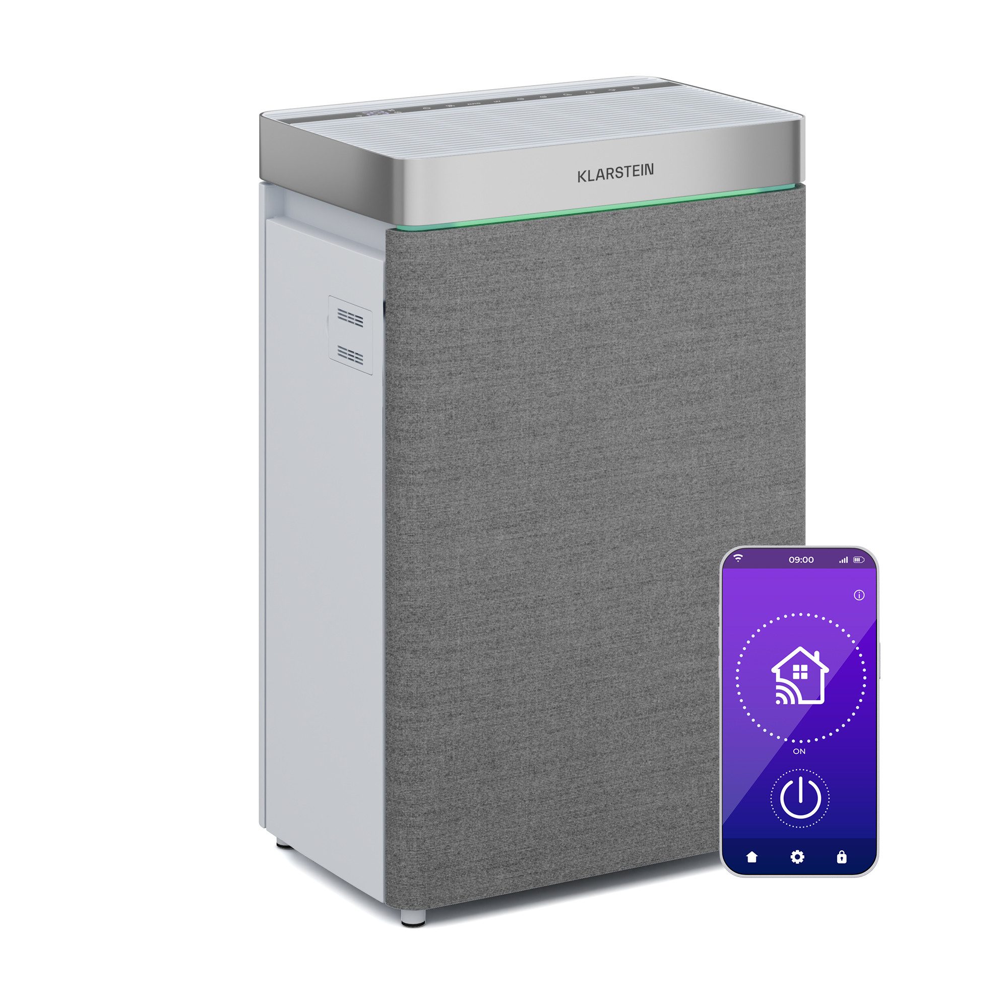 Klarstein Luftentfeuchter AireLux, Lufreiniger mit HEPA 3 Filter Smart App Wassertank