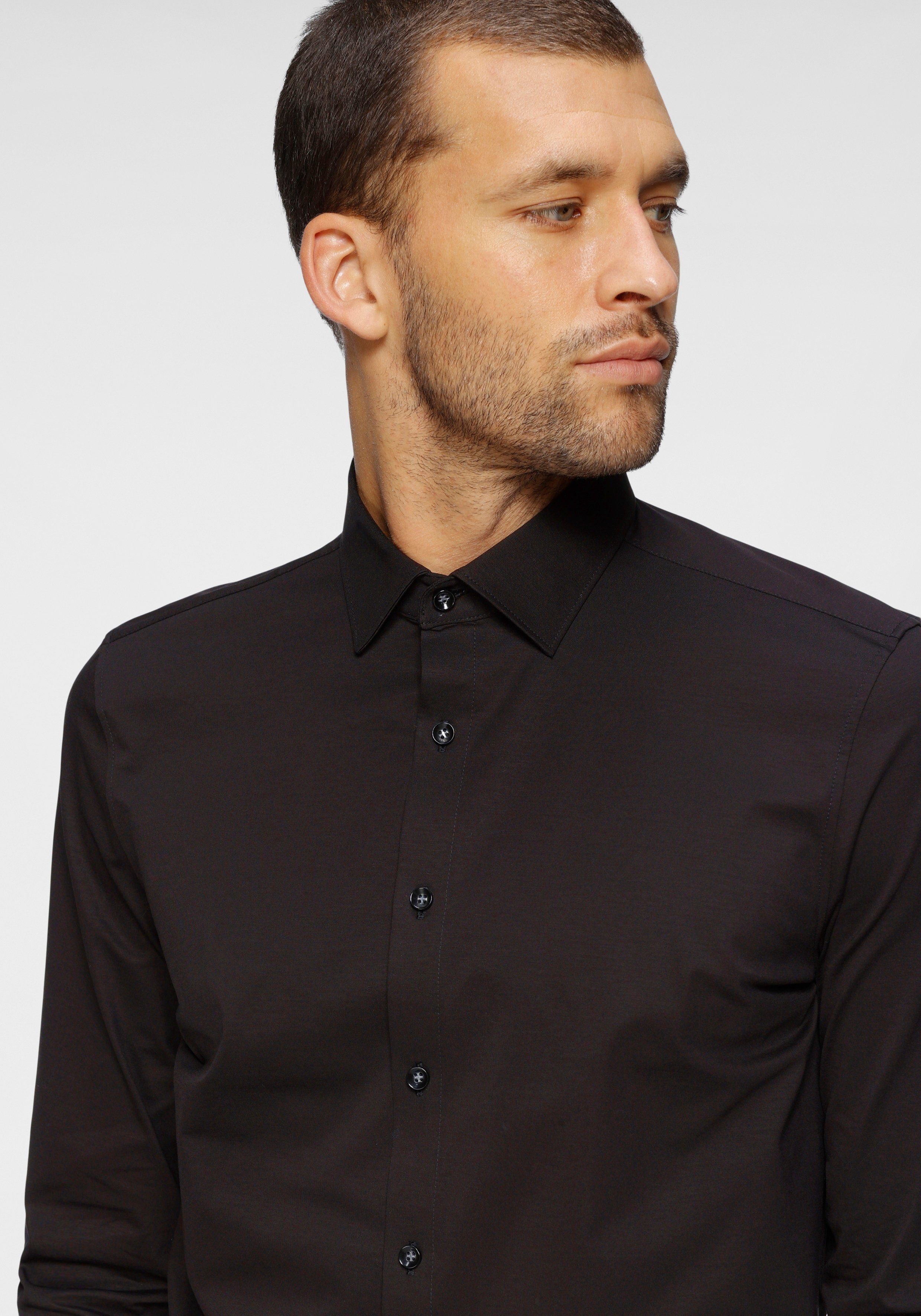 OLYMP Businesshemd No. Six 24/Seven super slim in bequemer Jersey-Qualität