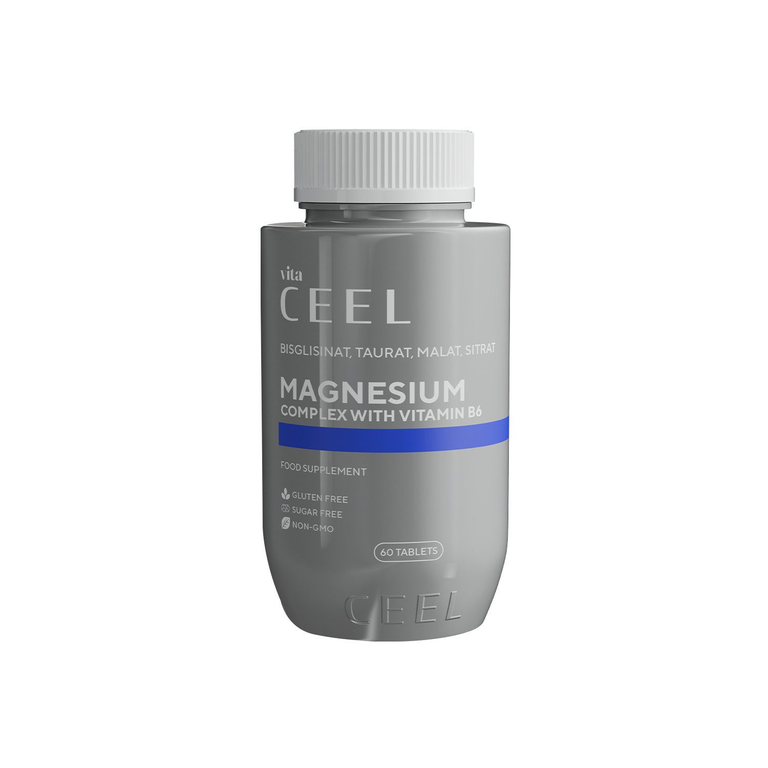 VİTA CEEL Magnesium Komplex–Vitamin B6, Praktische Ergänzung für den Alltag Tabletten, 240 g