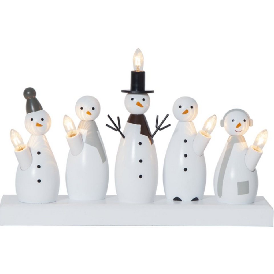 STAR TRADING Lichterbogen STAR Trading Leuchter Holz Snowman 5 BS