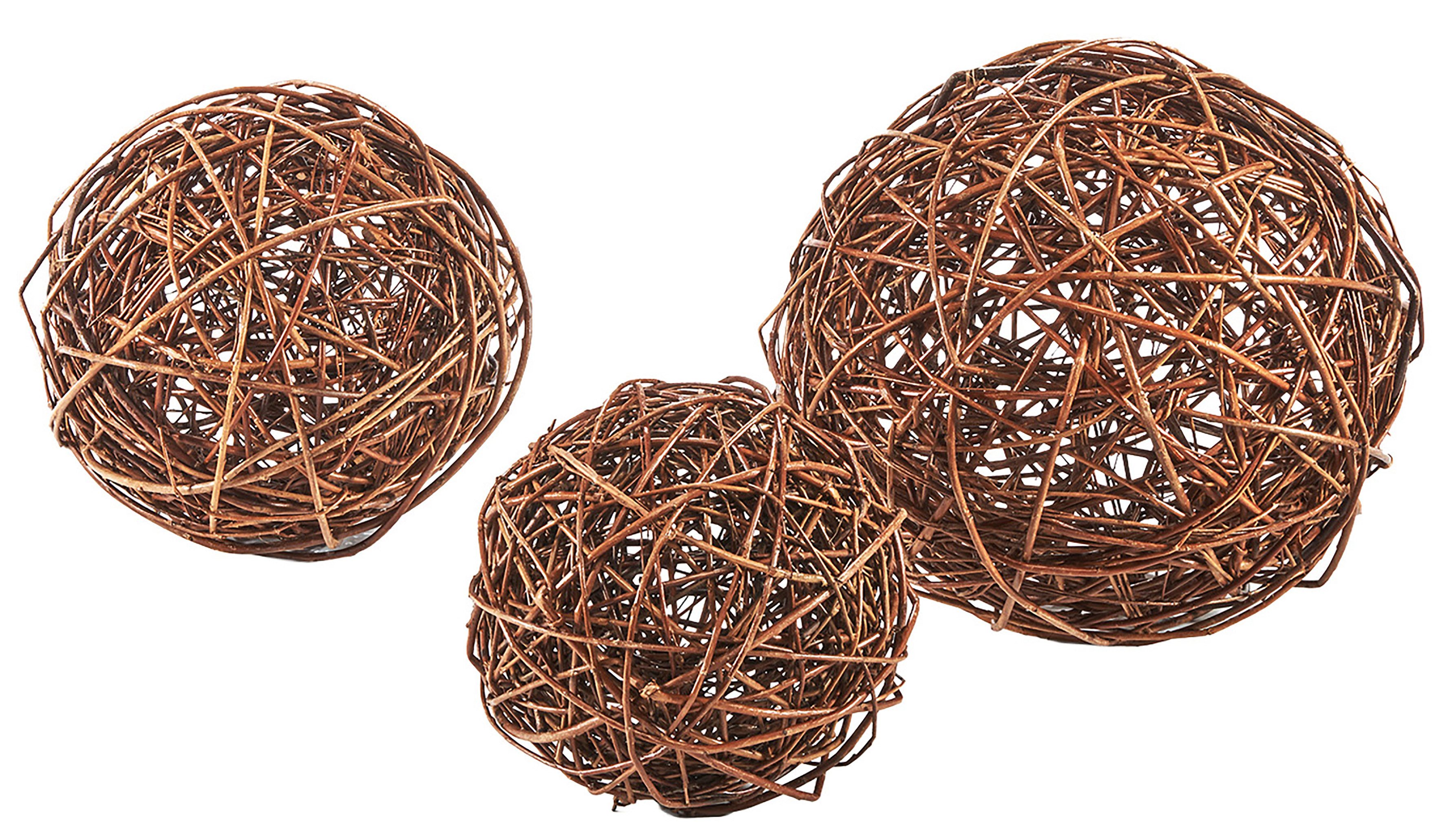 Kobolo Dekoobjekt Dekokugel Gartendeko 3er Set Dia 20, 25, 30 cm, Dekoration (3er Set, 3 St., verschiedene Größen)