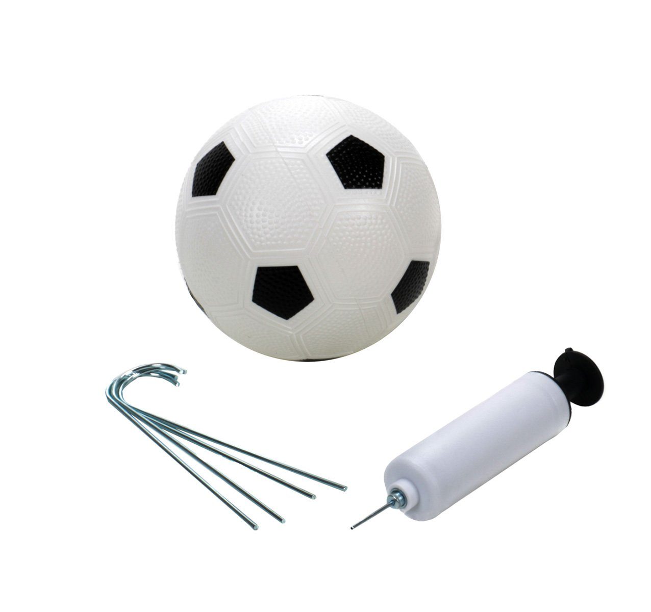 Dunlop Goal Eckfahnen, Fußball, Football mit (2 Ballpumpe Begrenzungsbanden mit Fußballtor Adapter), Fußballtor