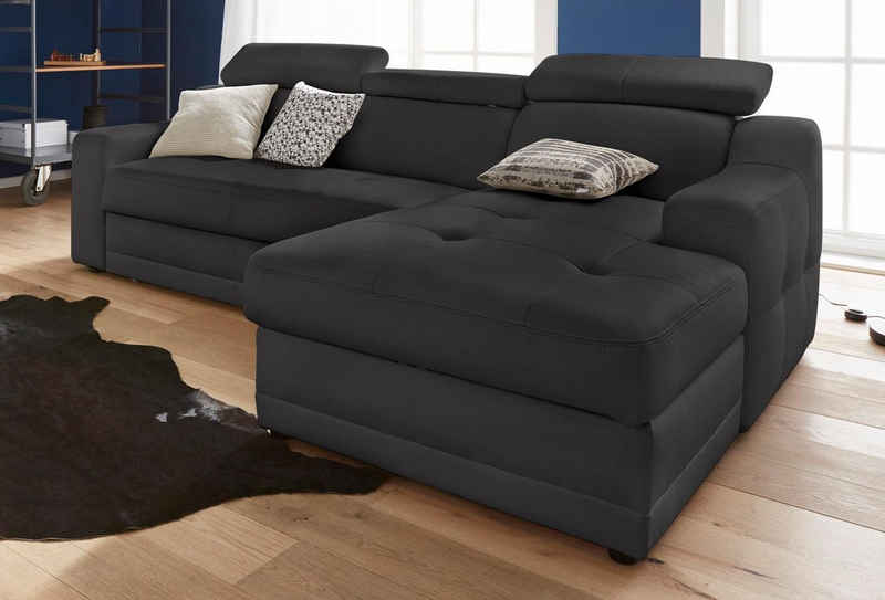 exxpo - sofa fashion Ecksofa, mit Köpf- bzw. Rückenverstellung, wahlweise mit Bettfunktion