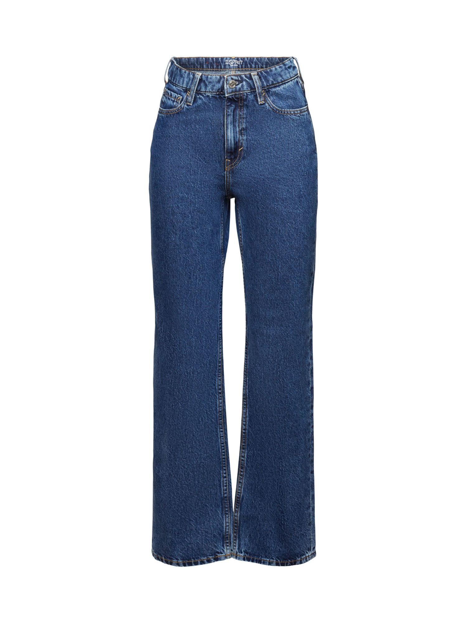 Esprit Straight-Jeans mit Retro-Jeans und Bund hohem Passform gerader