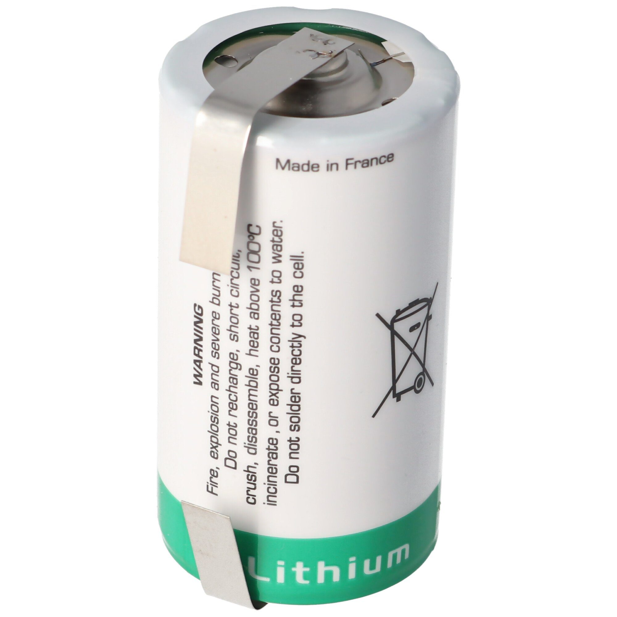 Saft SAFT LSH 14 Lithium Batterie, 3.6V V) Batterie mit (3,6 Primary Lötfahne U-Form