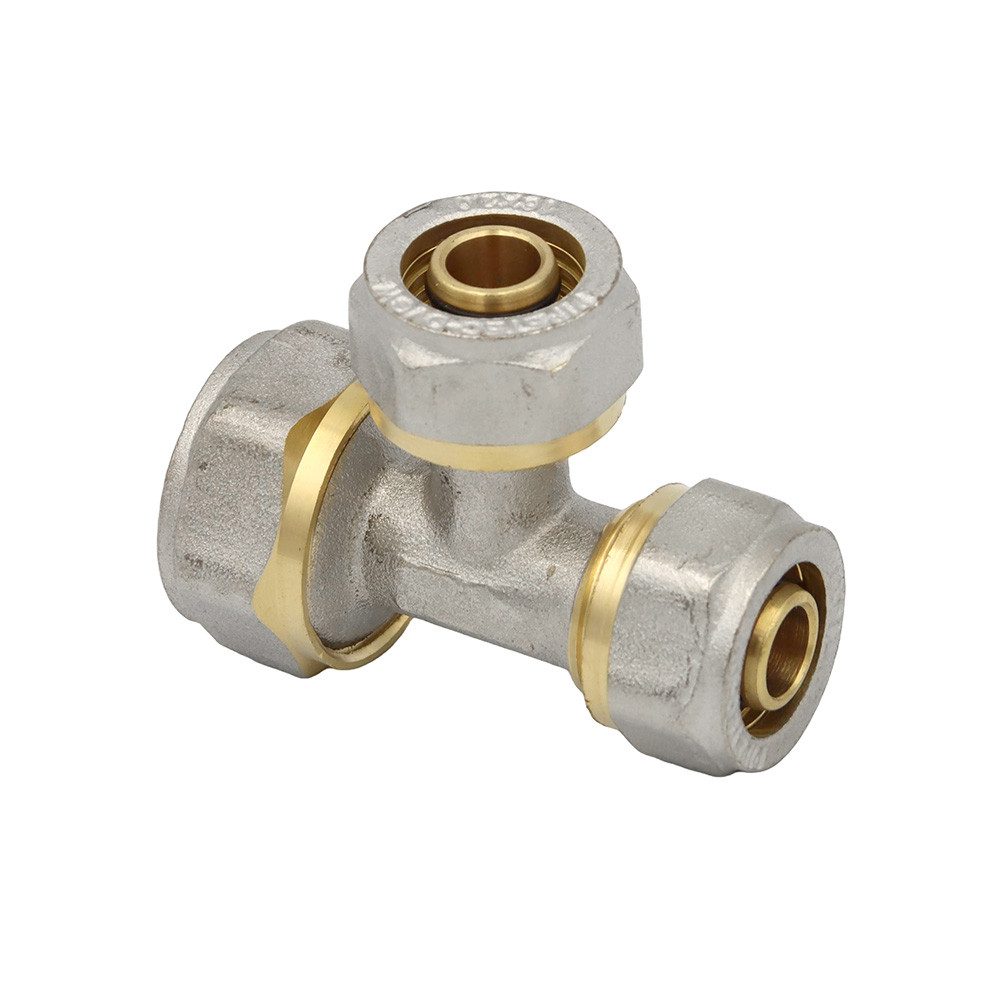 PipeTec Deutschland Gewindefitting Klemmring Schraubfitting T-Stück reduziert 20x16x16 mm Verbundrohr