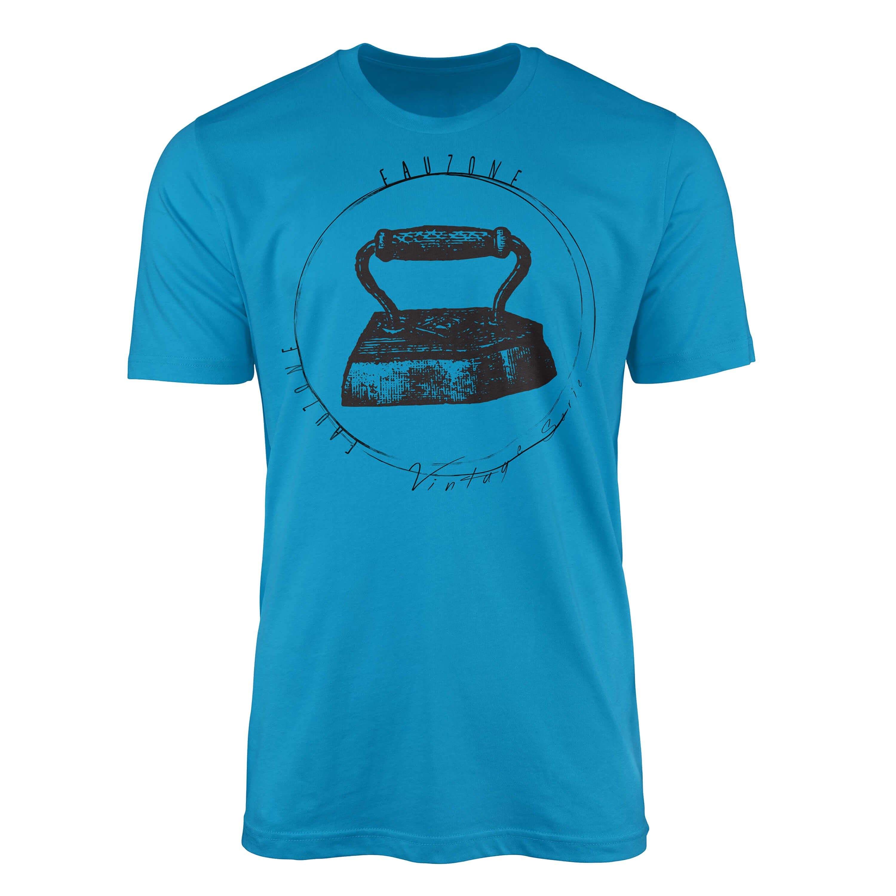 Sinus Art T-Shirt Vintage Herren T-Shirt Bügeleisen Atoll