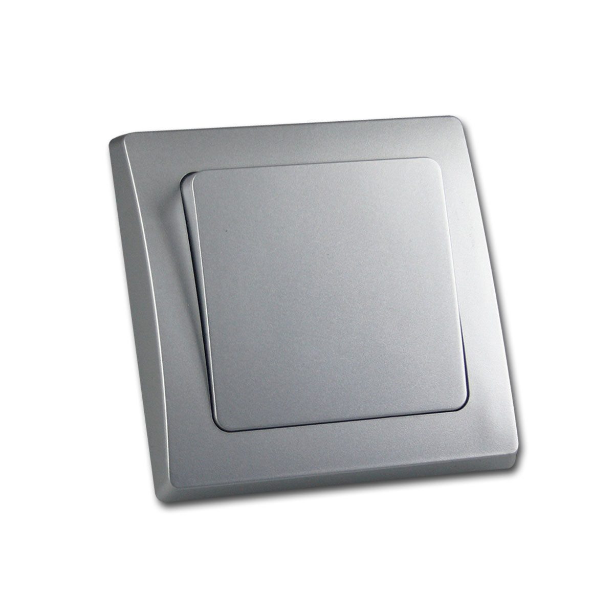 ChiliTec DELPHI Taster 250V~/ 10A, inkl. Rahmen, UP, silber Wandtaster