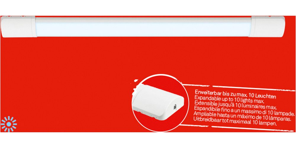 Briloner Leuchten LED Arbeitsleuchte WARA, LED fest integriert, 61,5x7x2,5 cm, Küche, Schrank, Werkstatt