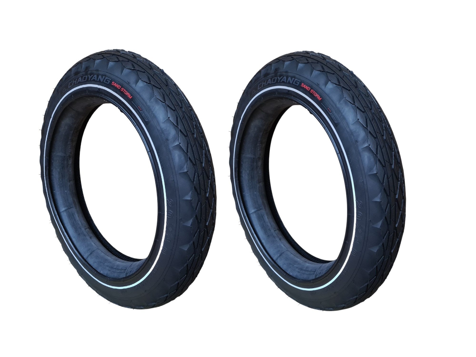 Chaoyang Fahrradreifen Fatbike Reifen 20x4.0 Chaoyang Sand Storm 100-406 Extra Pannenschutz, (2-tlg)