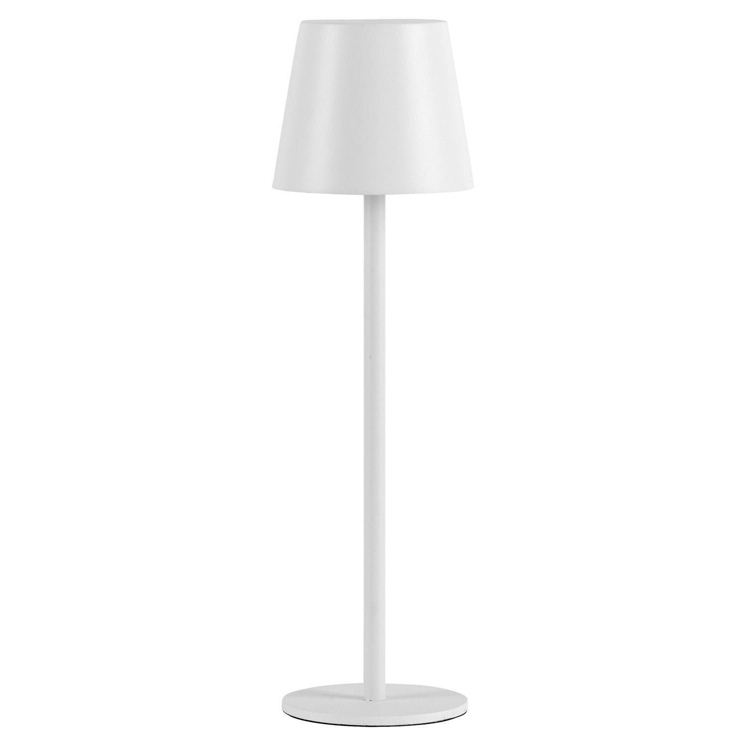 LED Außen-Tischleuchte EURIA, H 23 cm, 1-flammig, Weiß, Eisen