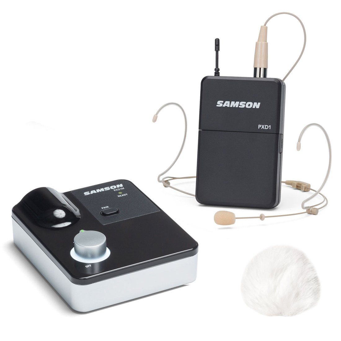 Mikrofon Samson XPDm Headset System mit Windschutz Weiss
